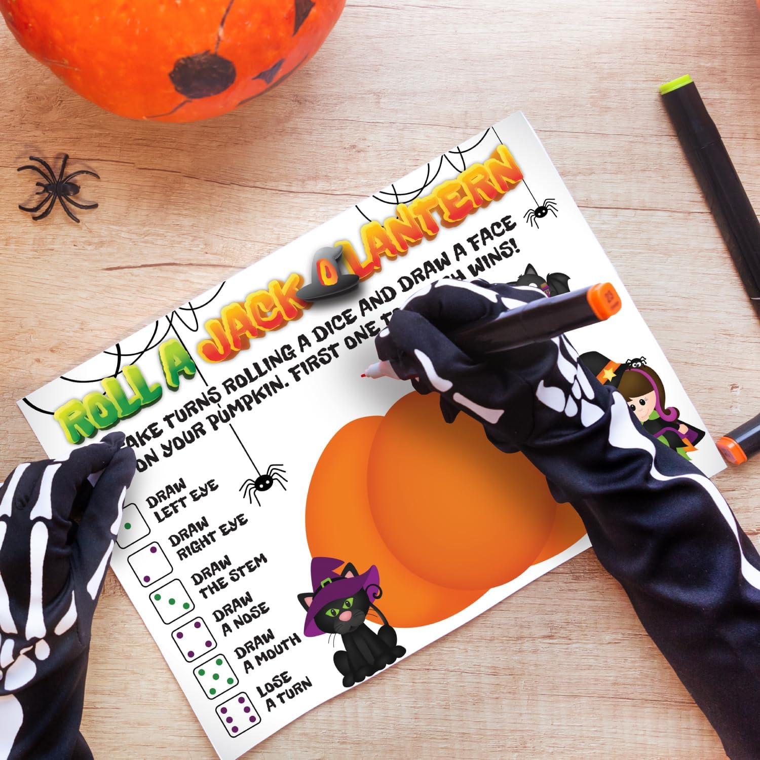 Juego de Fiesta Halloween Niños PINK PIXIE Dibuja Calabaza