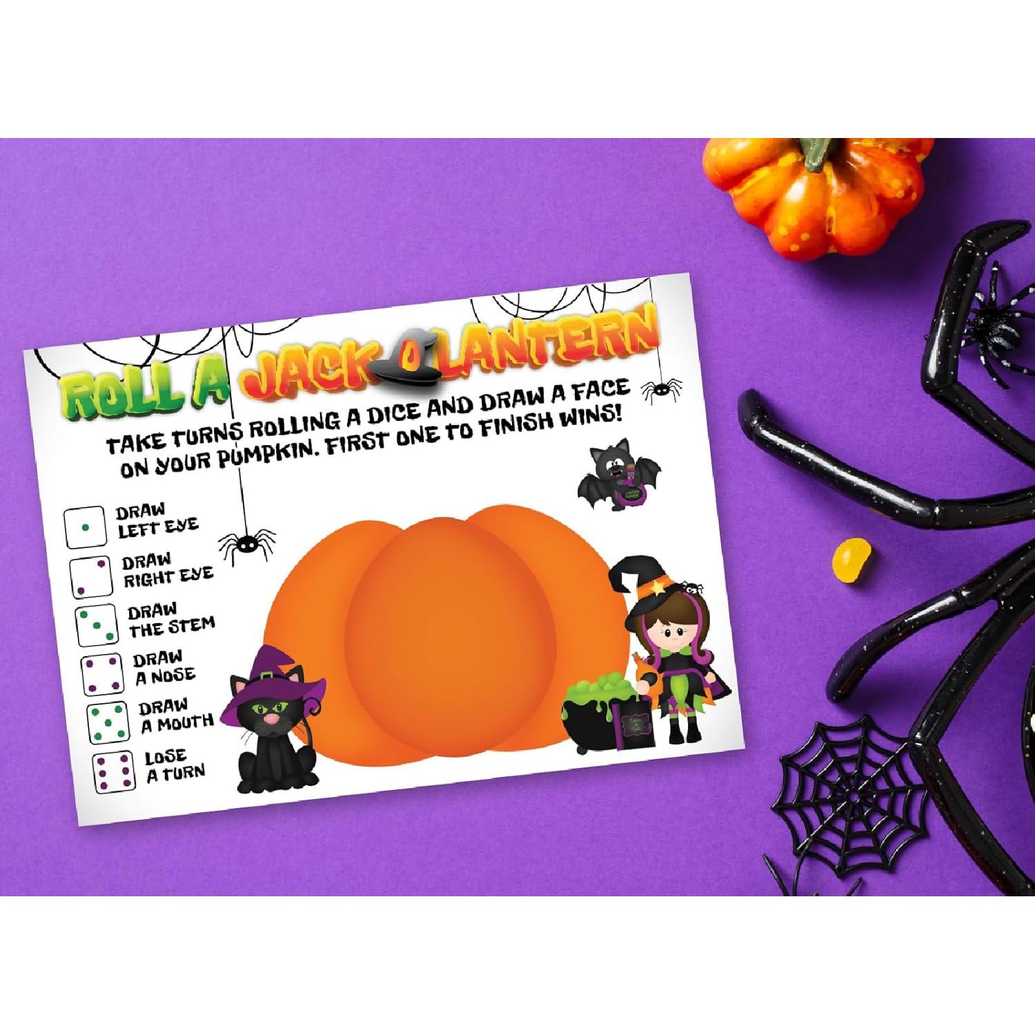 Juego de Fiesta Halloween Niños PINK PIXIE Dibuja Calabaza