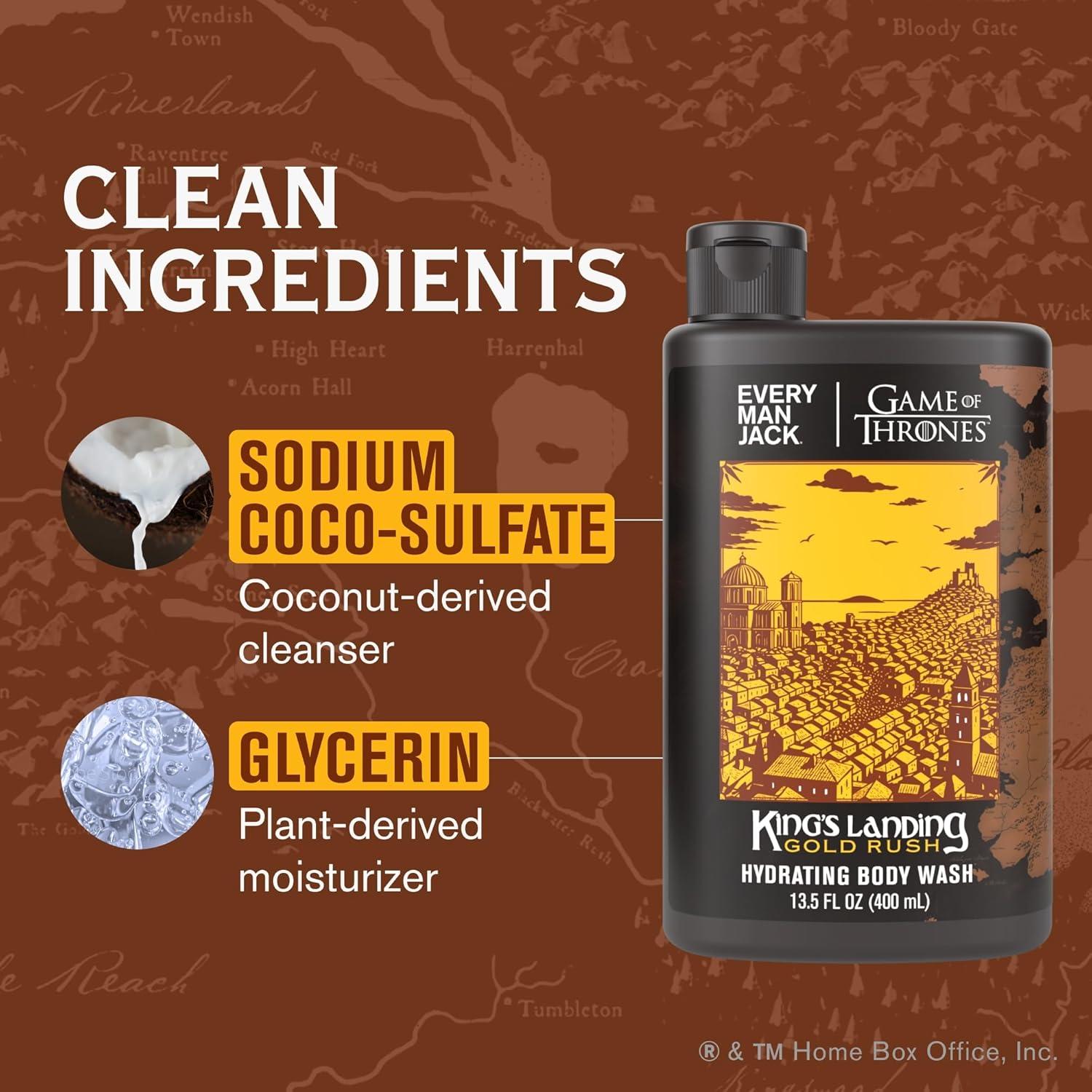 Gel de Ducha Every Man Jack Juego de Tronos Oro Rush 2x400ml