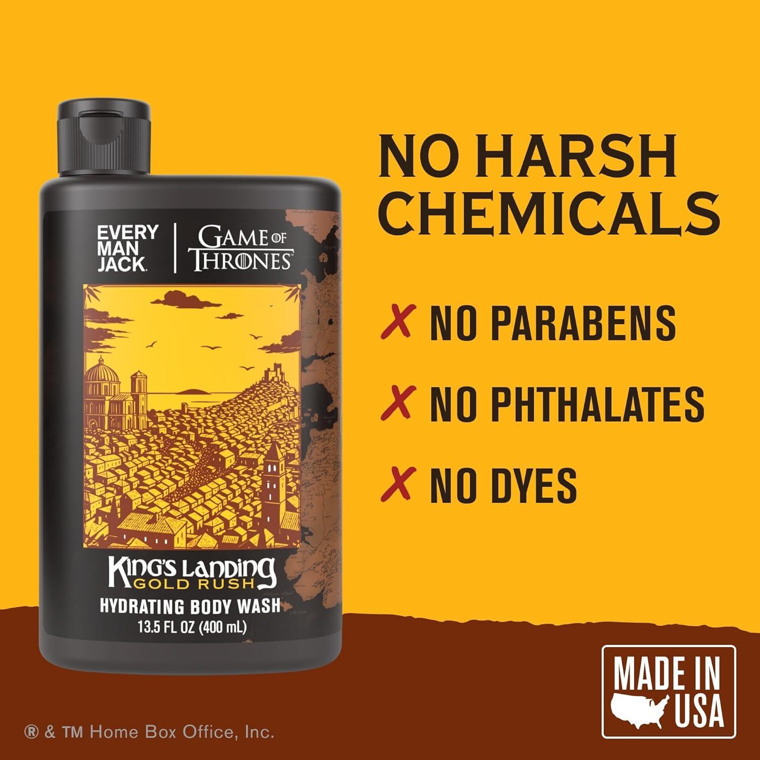 Gel de Ducha Every Man Jack Juego de Tronos Oro Rush 2x400ml