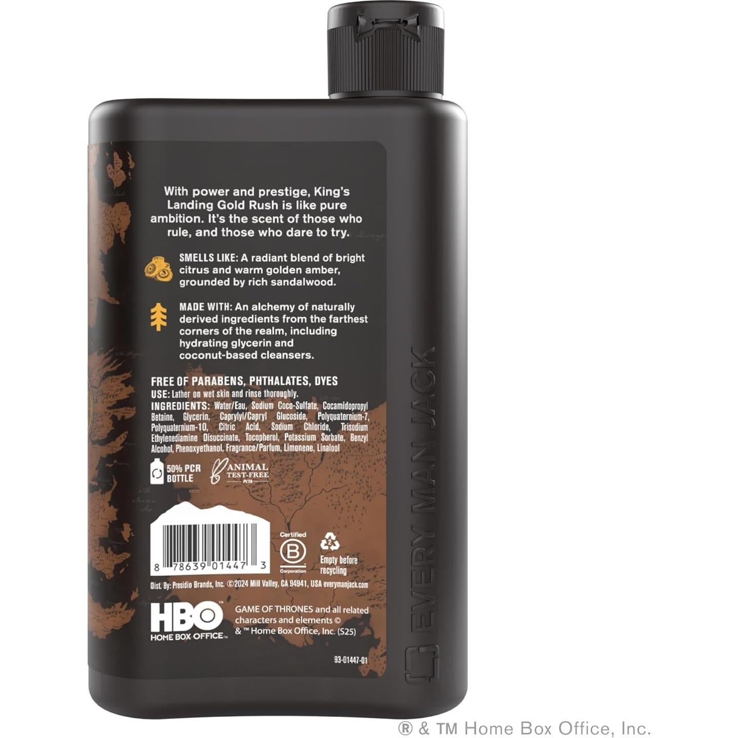 Gel de Ducha Every Man Jack Juego de Tronos Oro Rush 2x400ml