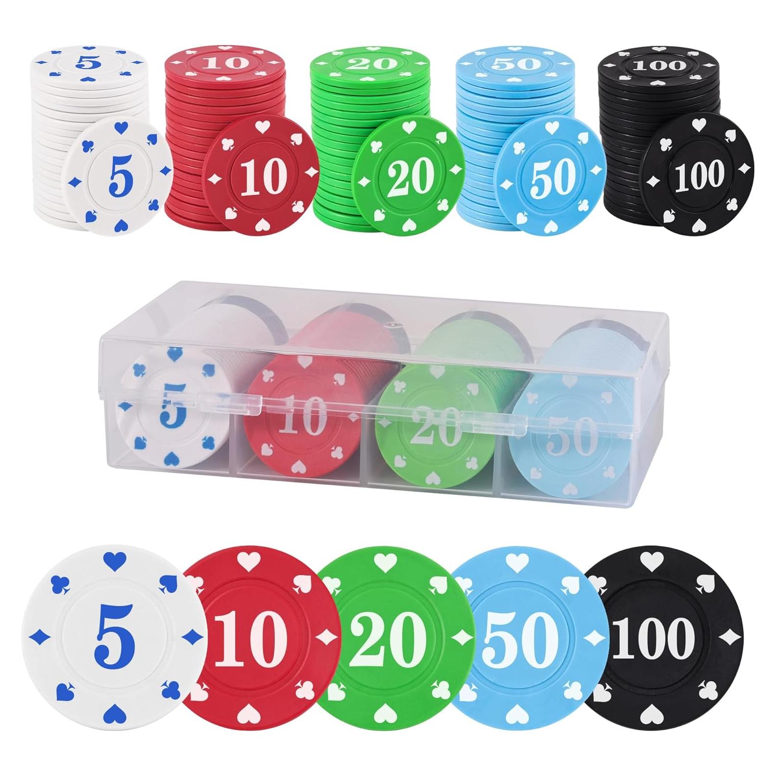 Juego de Fichas de Póker Sharkplay 100 Piezas con Caja