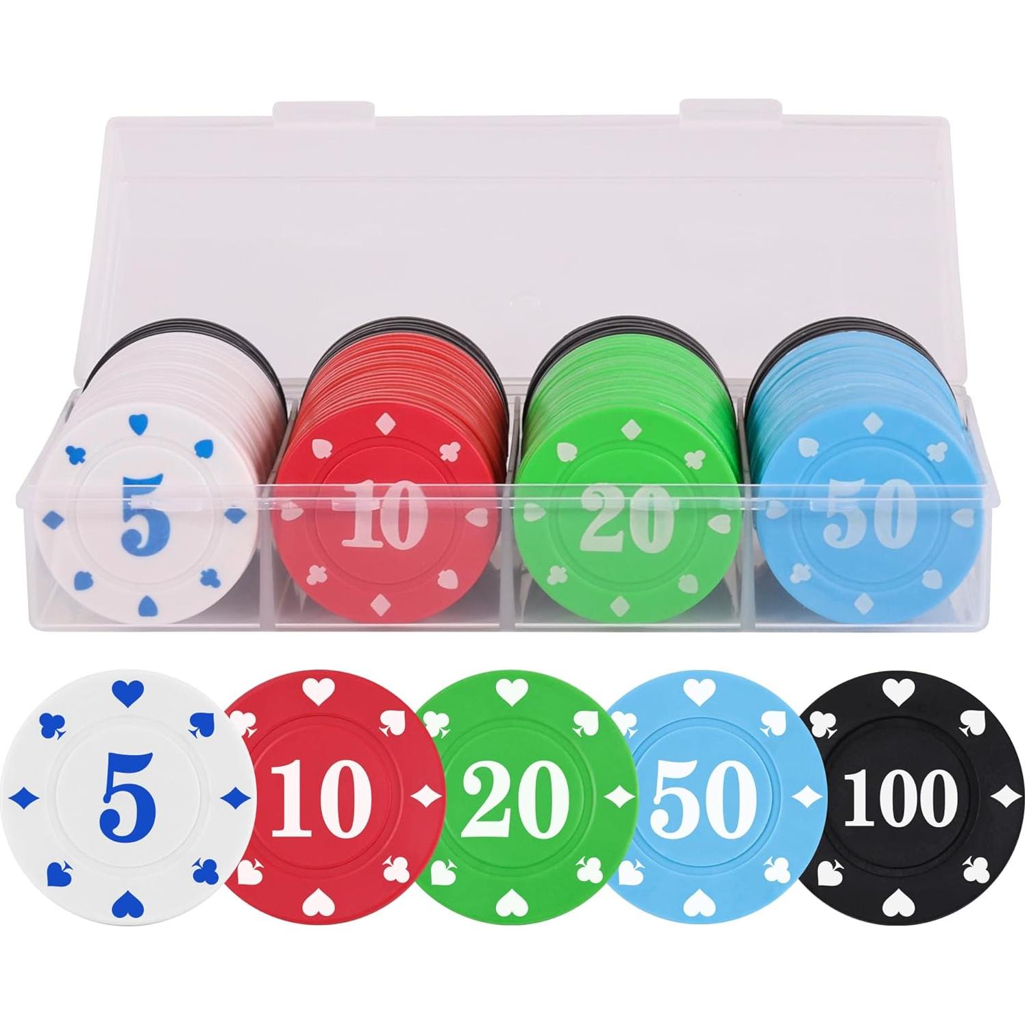 Juego de Fichas de Póker Sharkplay 100 Piezas con Caja