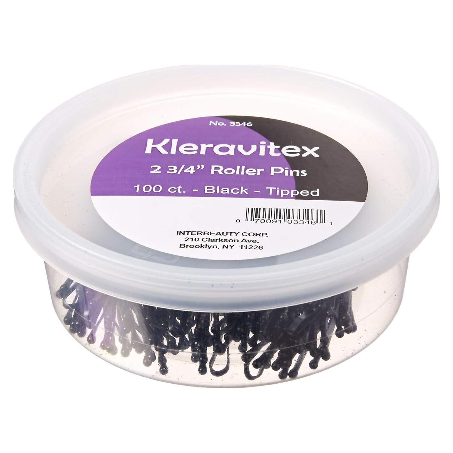 Pasadores de Pelo Jumbo Kleravitex 100 Piezas Negros 2.75"