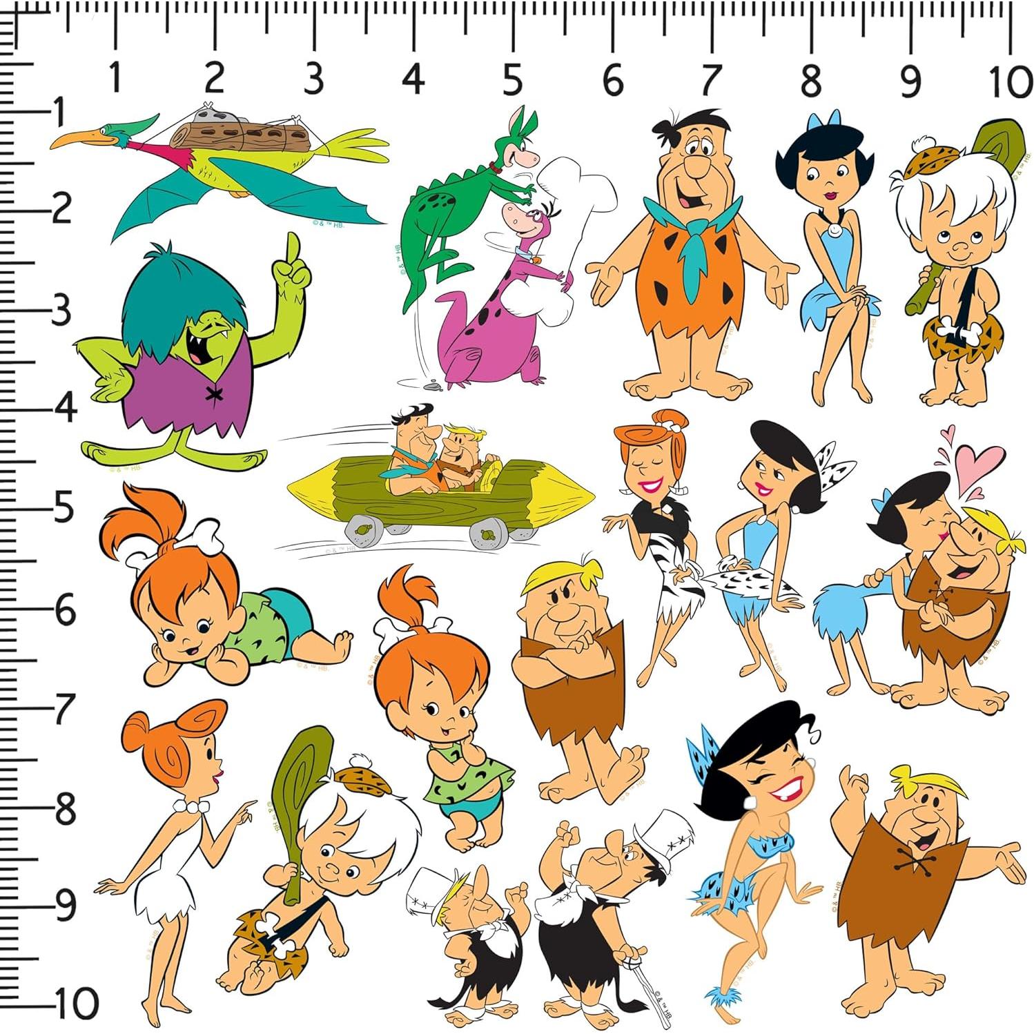 Calcomanías grandes de vinilo Los Picapiedra - 50 unidades