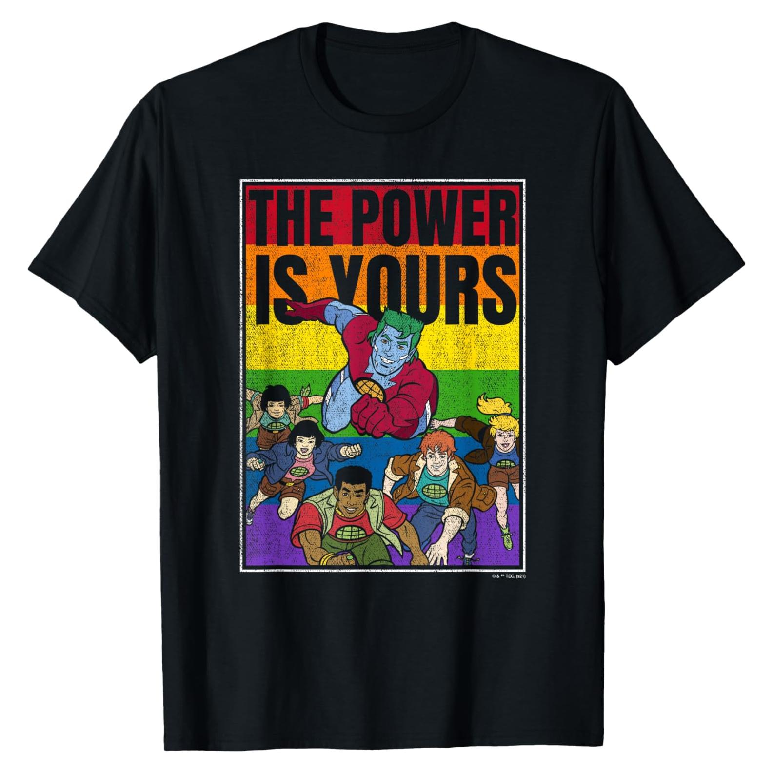 Camiseta gráfica Captain Planet para hombres - Ropa retro