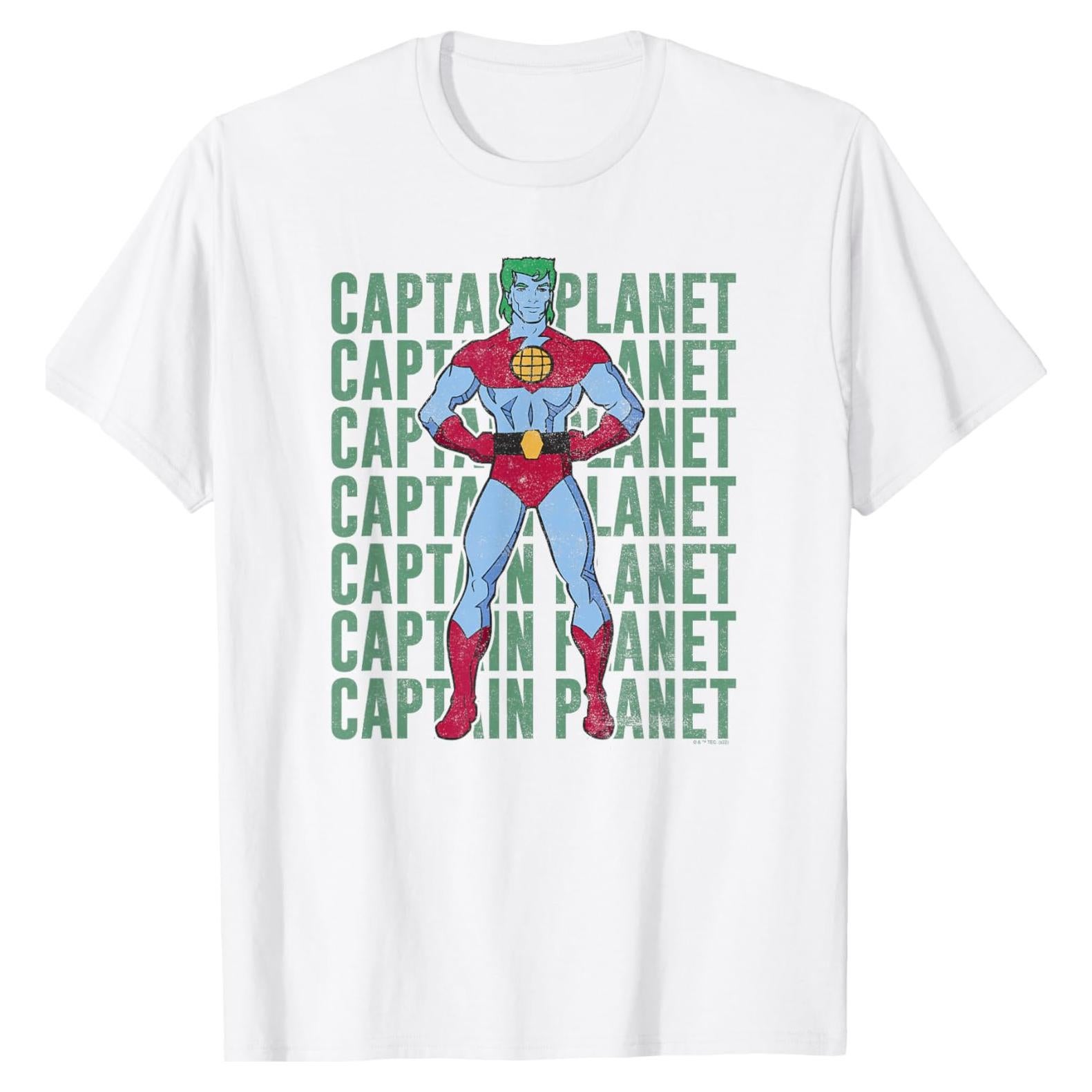 Camiseta gráfica Captain Planet con diseño de póster