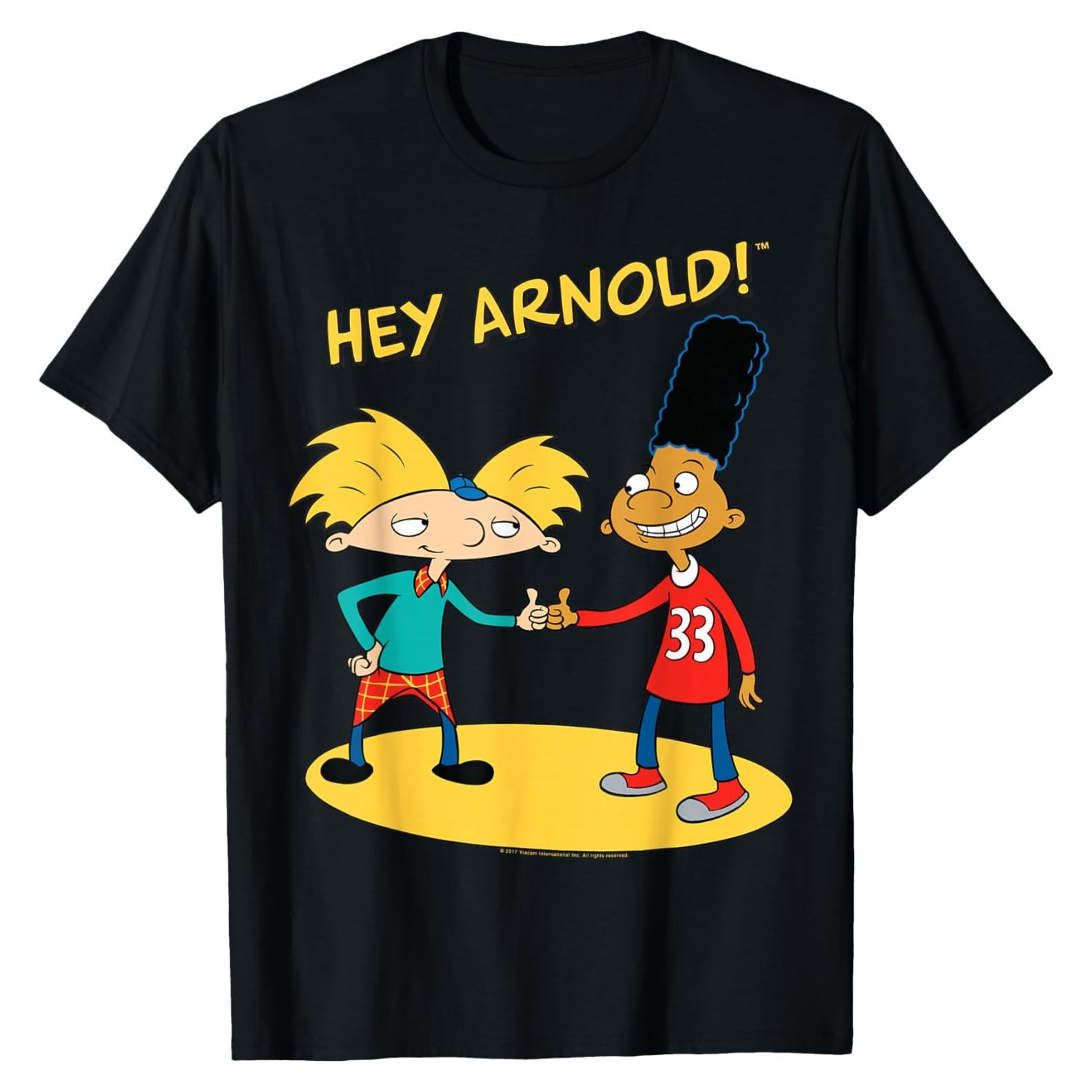 Camiseta Hey Arnold Apretón de Manos Hombre Licenciada