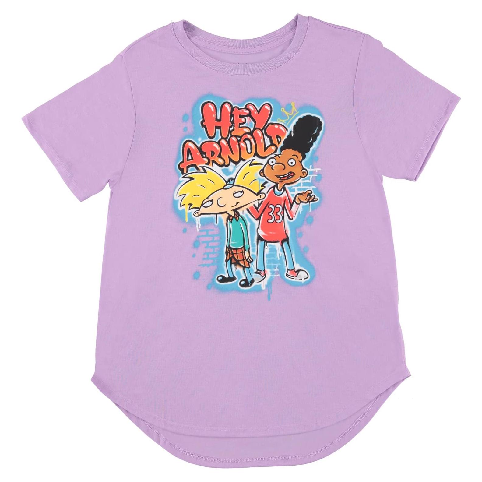 Camiseta de manga corta Hey Arnold para mujeres - Lila Mediano