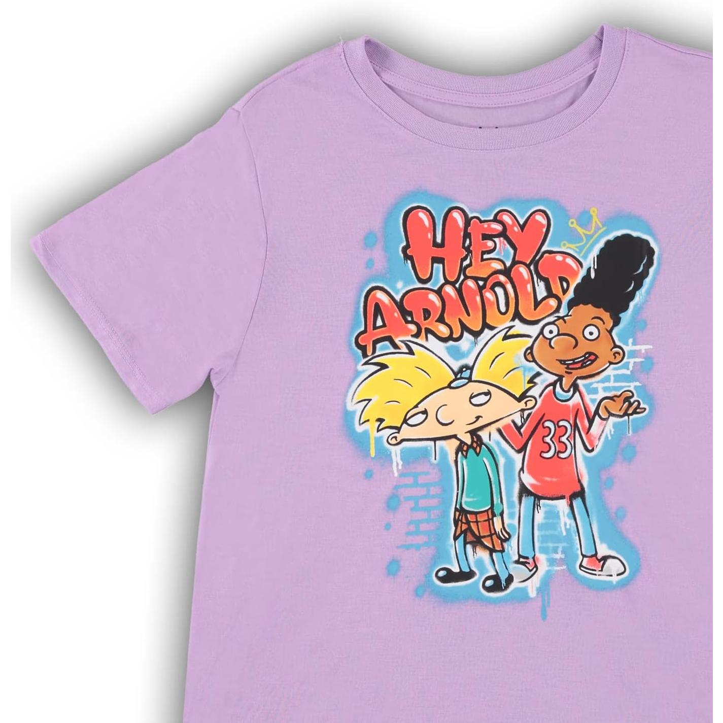Camiseta de manga corta Hey Arnold para mujeres - Lila Mediano