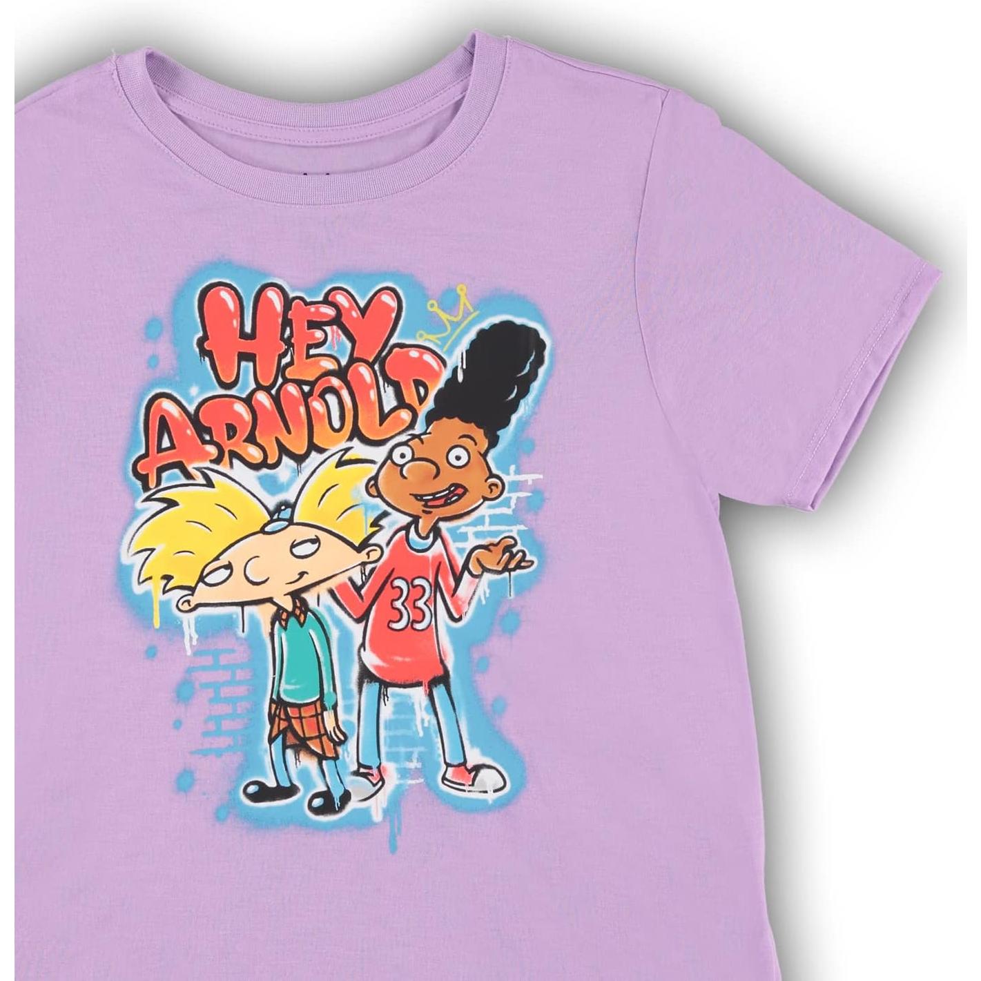 Camiseta de manga corta Hey Arnold para mujeres - Lila Mediano