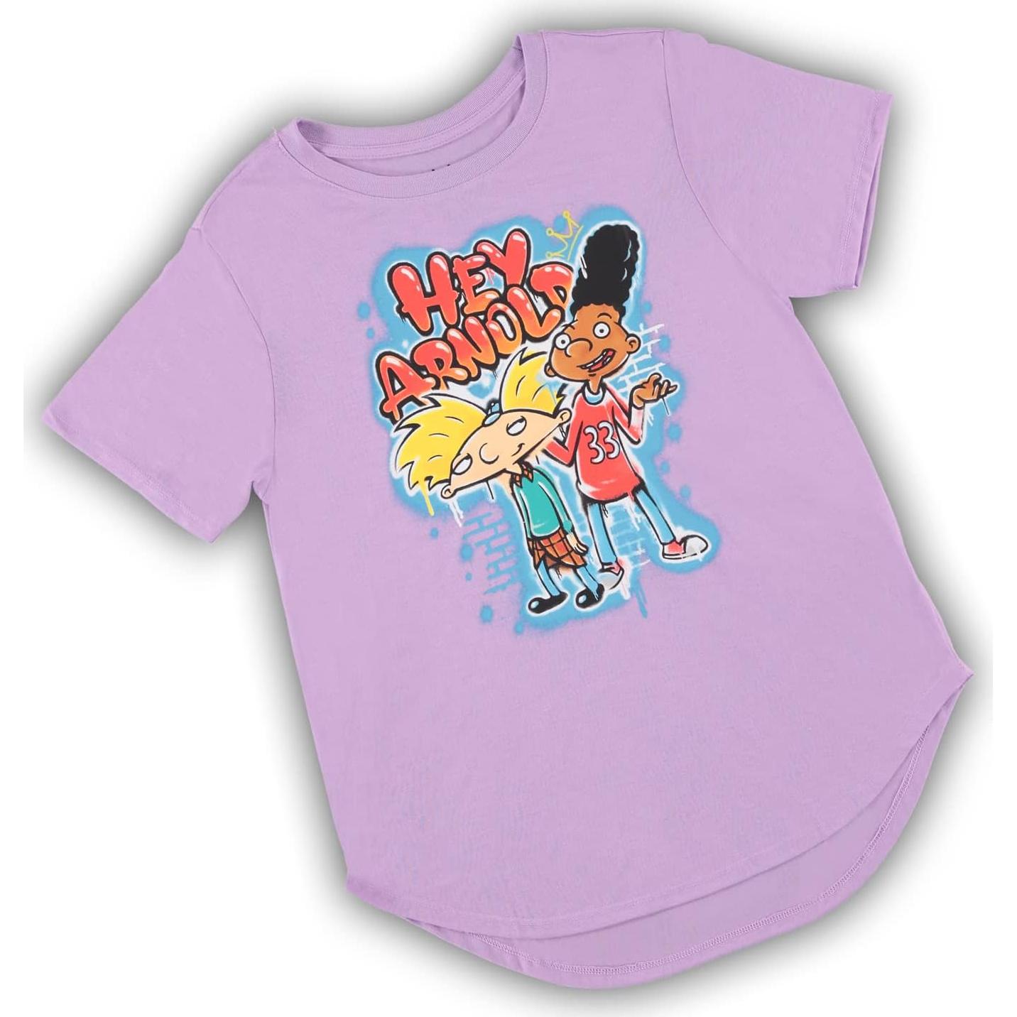 Camiseta de manga corta Hey Arnold para mujeres - Lila Mediano