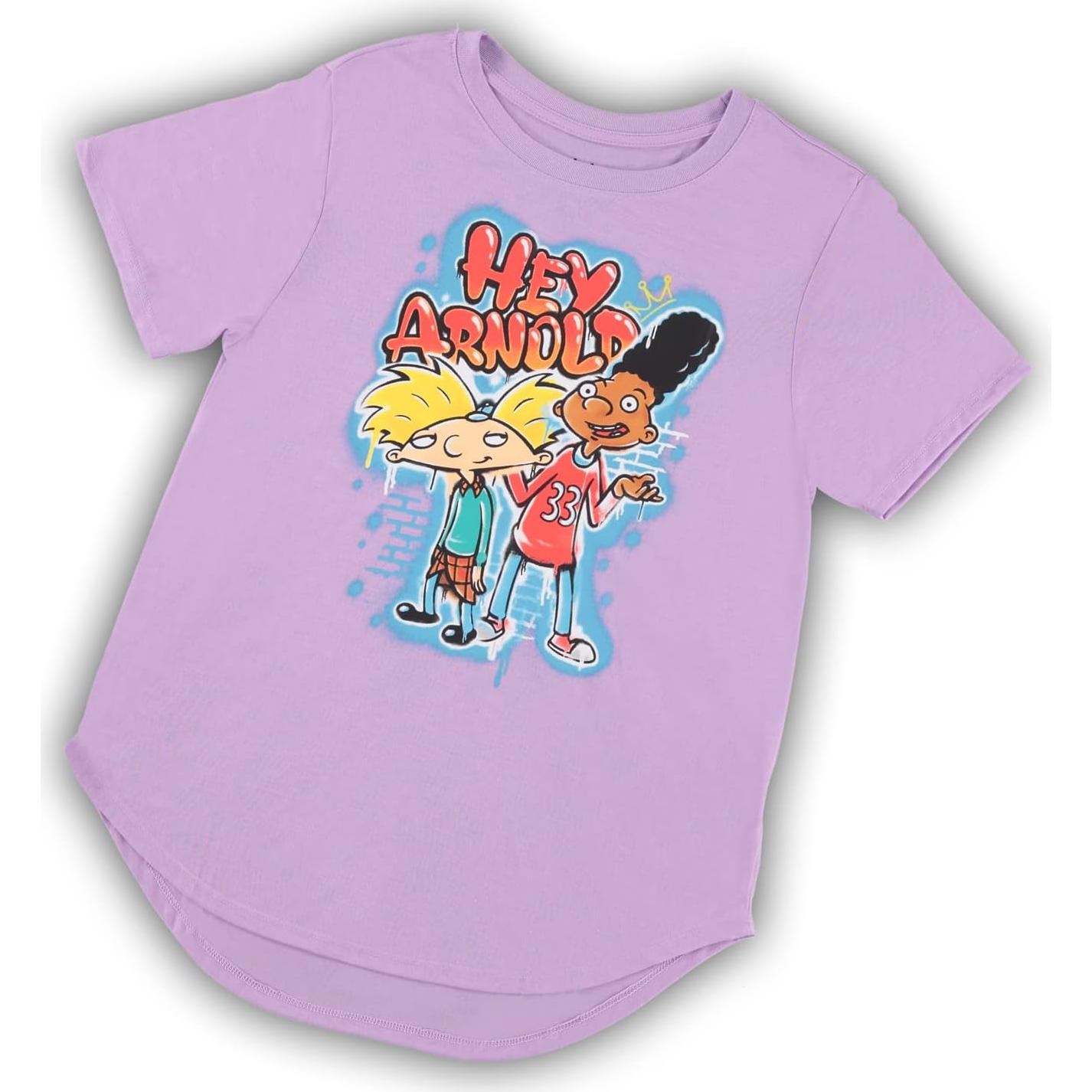 Camiseta de manga corta Hey Arnold para mujeres - Lila Mediano