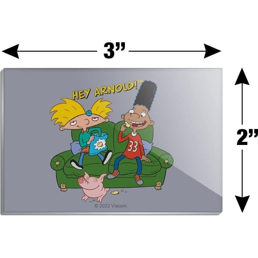 Imán de Refrigerador Hey Arnold! Rectangular Acrílico 7.6x5.1cm