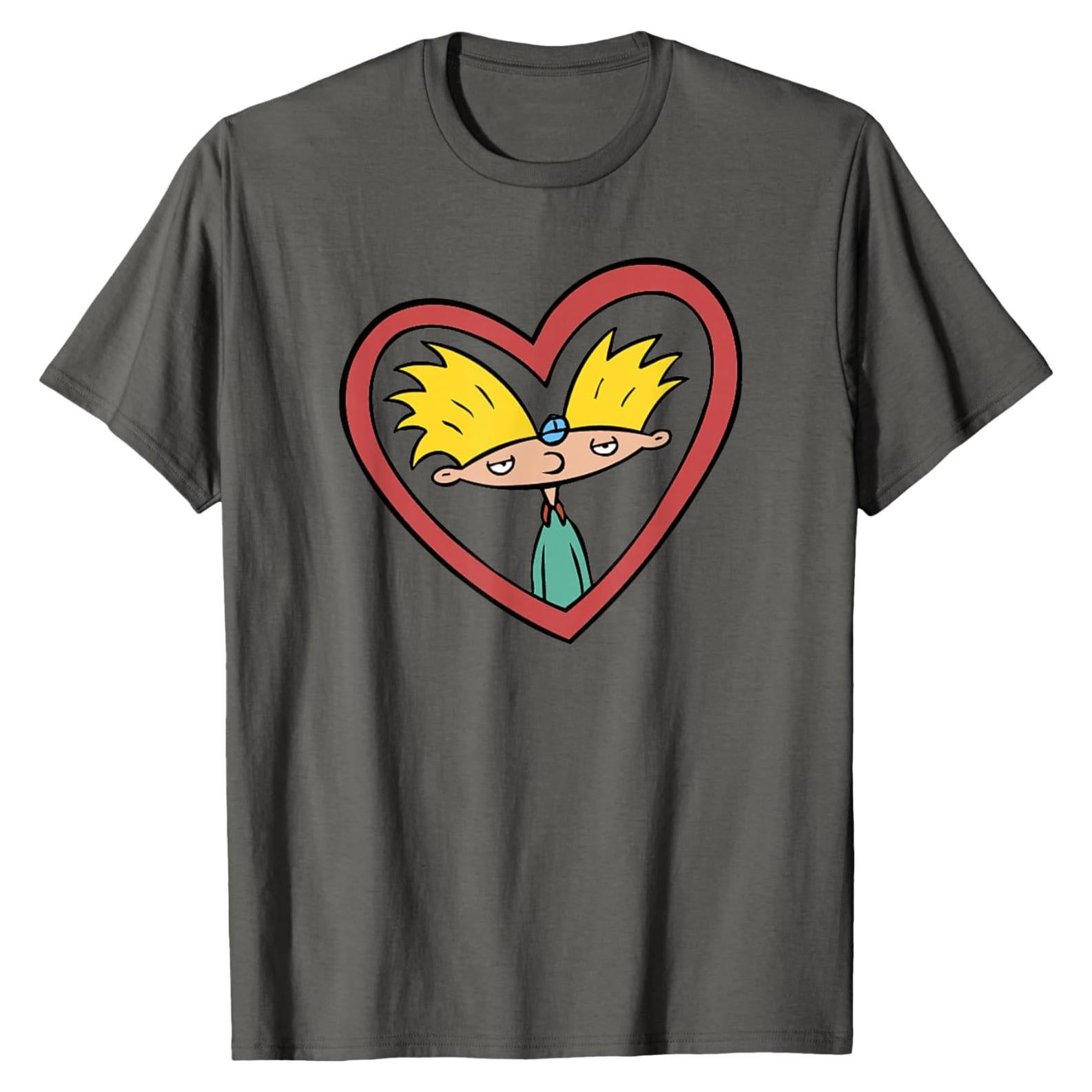 Camiseta Roja Hey Arnold! Licenciada para Hombres y Niños