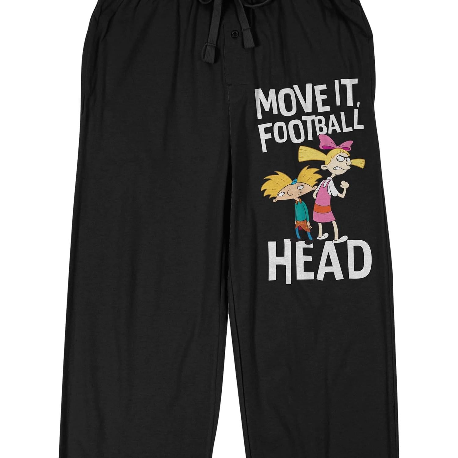 Pantalones de Pijama Hey Arnold Unisex Negros X-Grande