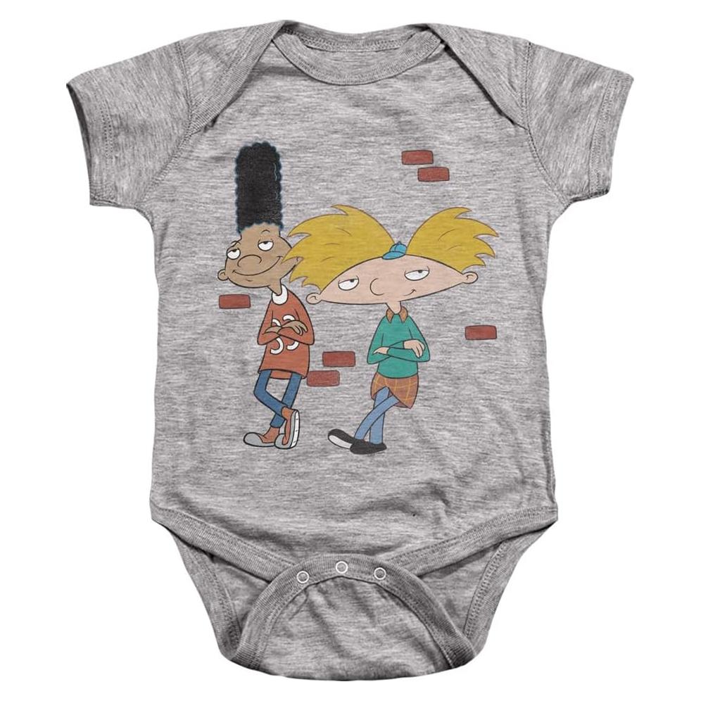 Mono Unisex para Bebés Hey Arnold 6 Meses Algodón Gris