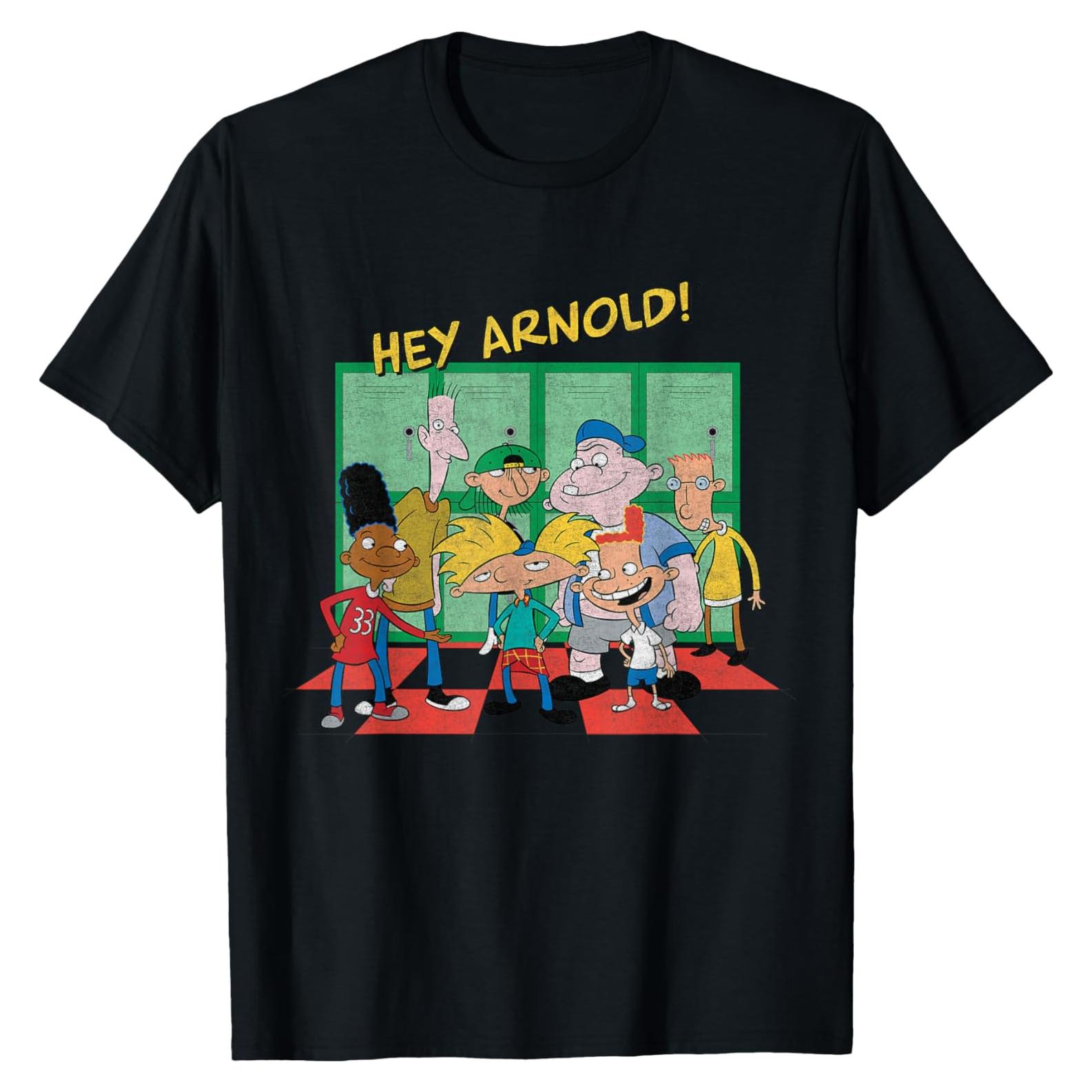 Camiseta Clásica Hey Arnold Personajes Escuela Nickelodeon
