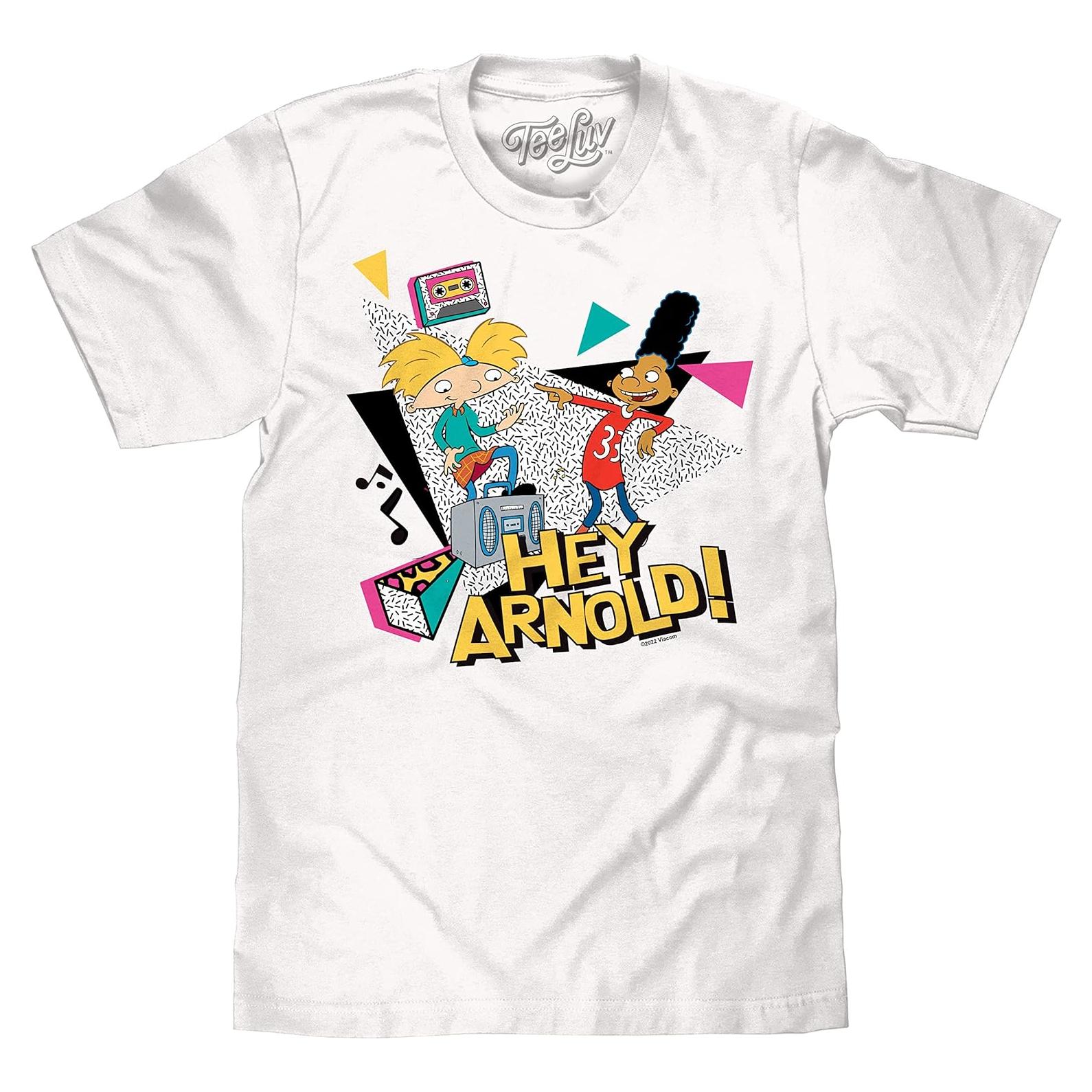 Camiseta de Hombre Tee Luv Hey Arnold - Algodón 100% Blanco