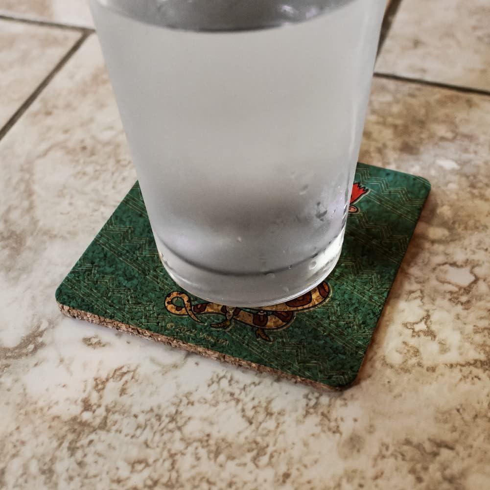 Juego de 4 Posavasos de Corcho Multicolor Thornberrys