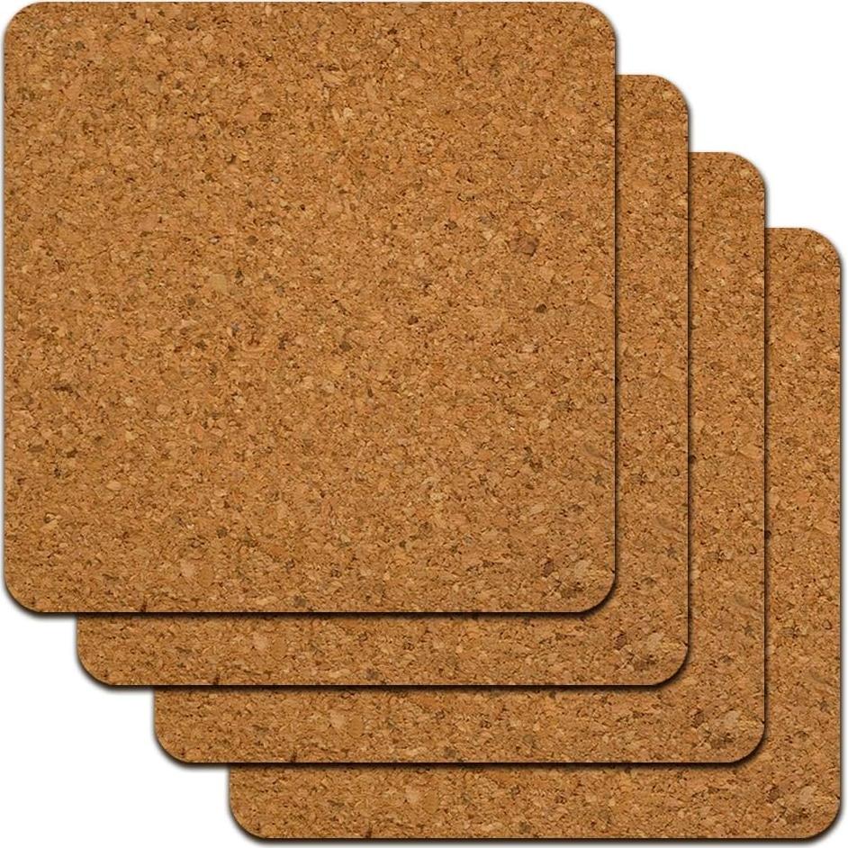 Juego de 4 Posavasos de Corcho Multicolor Thornberrys