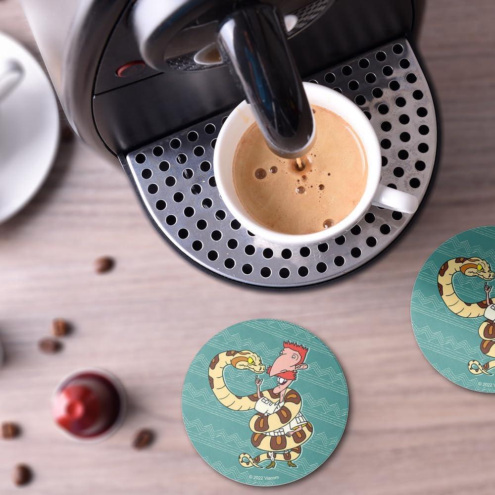 Set de 2 Posavasos Redondos Cerámica Wild Thornberrys 9.9 cm