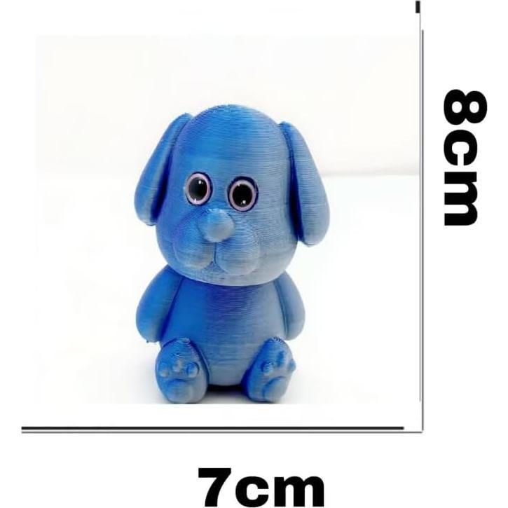 Figura de gato impresa en 3D azul-verde 8.6 cm - Decoración