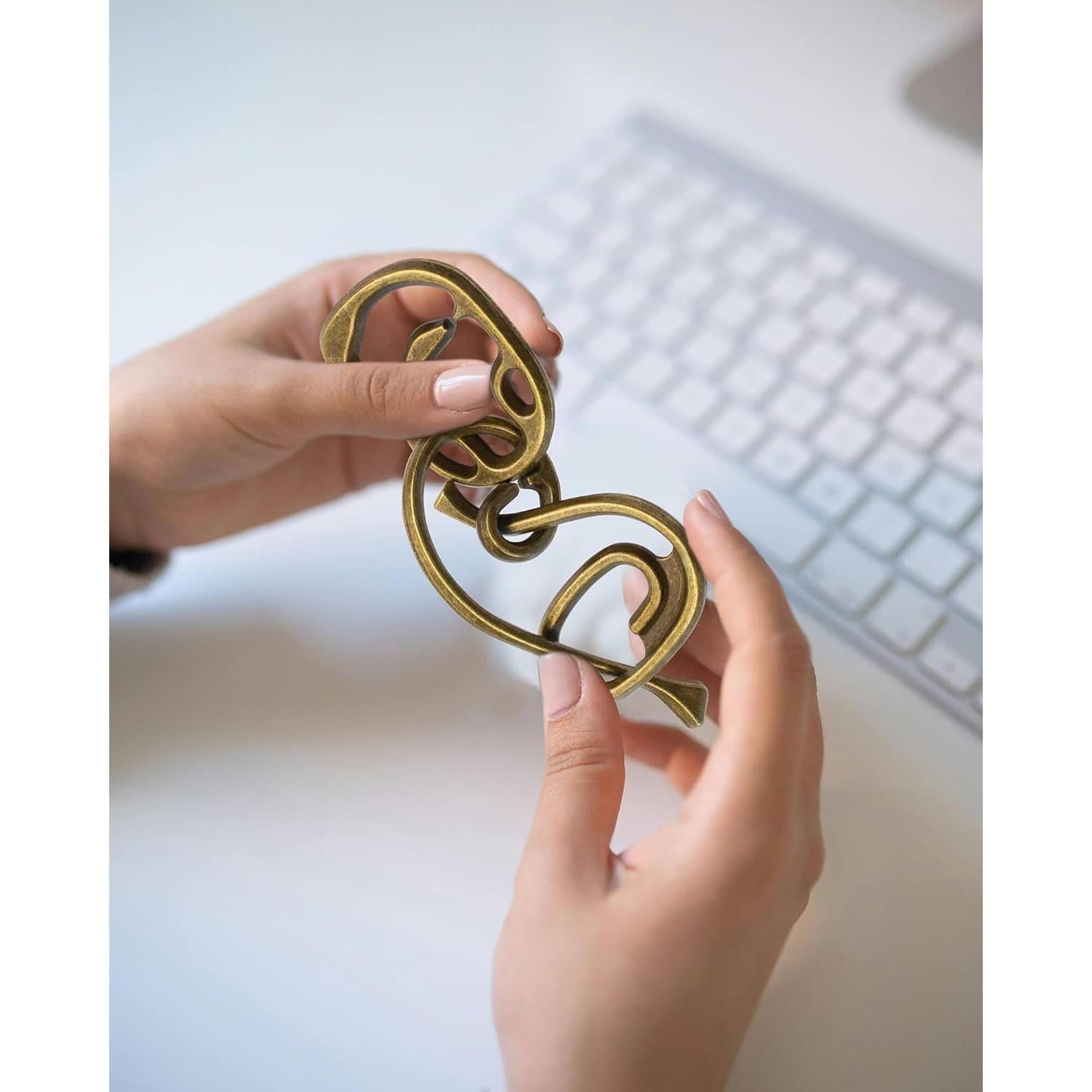 Rompecabezas de Metal GVKES 3D Desafío IQ 3 PZS