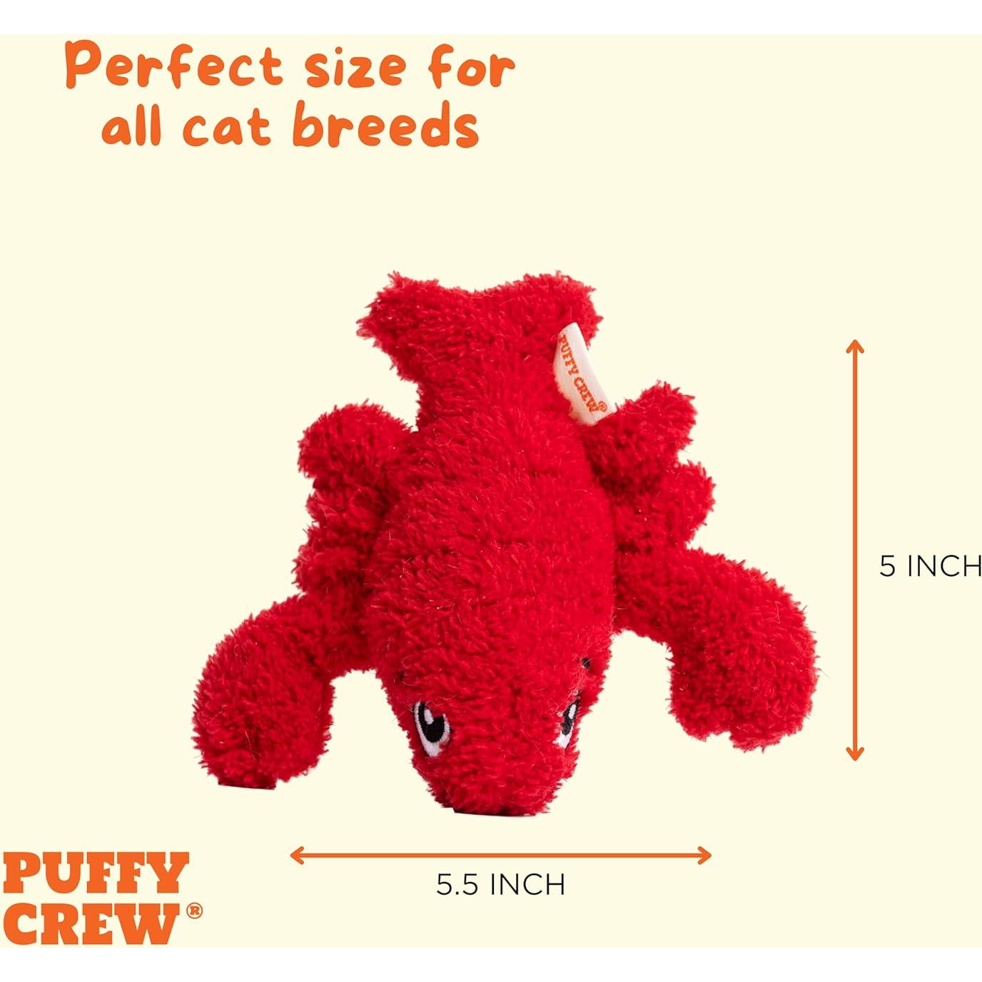 Juguete de felpa para gatos Puffy Crew langosta 12.7 cm