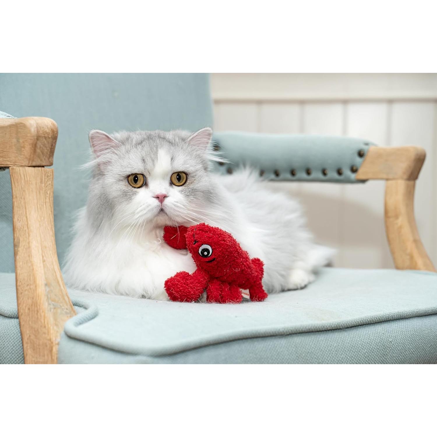 Juguete de felpa para gatos Puffy Crew langosta 12.7 cm