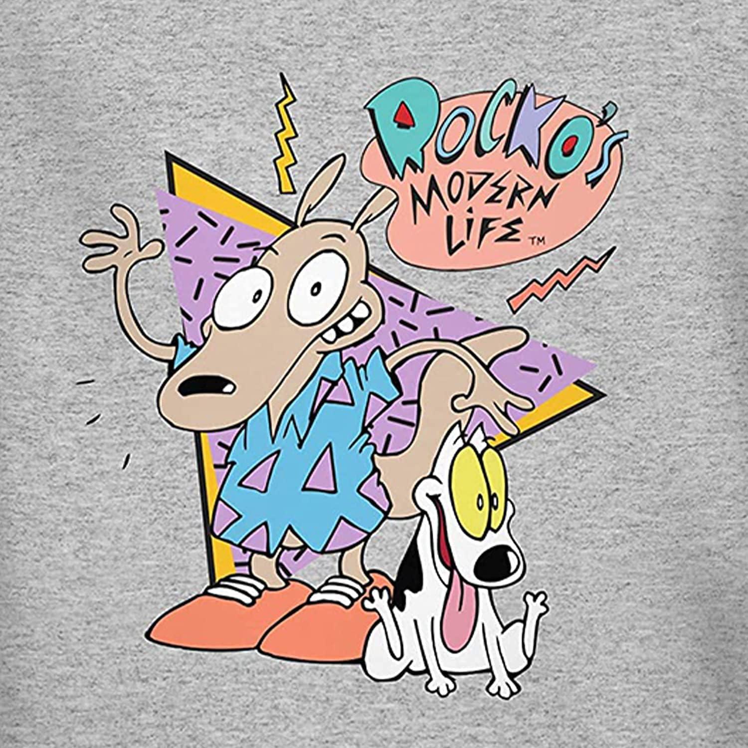 Camisa de Manga Larga Hombre Nickelodeon Rugrats 90s Gris M