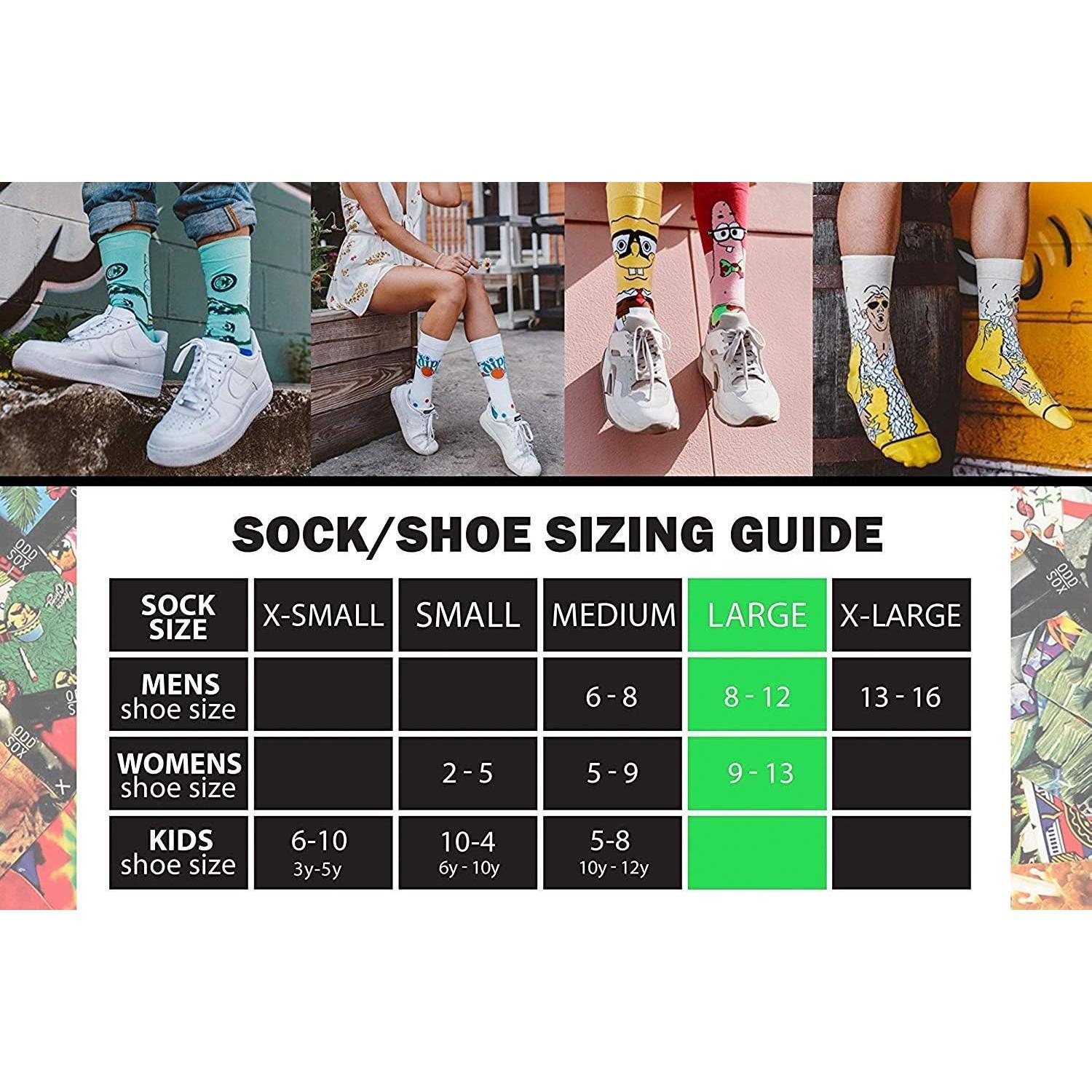 Calcetines Divertidos Odd Sox para Mujeres 5-10 - Personajes Nickelodeon