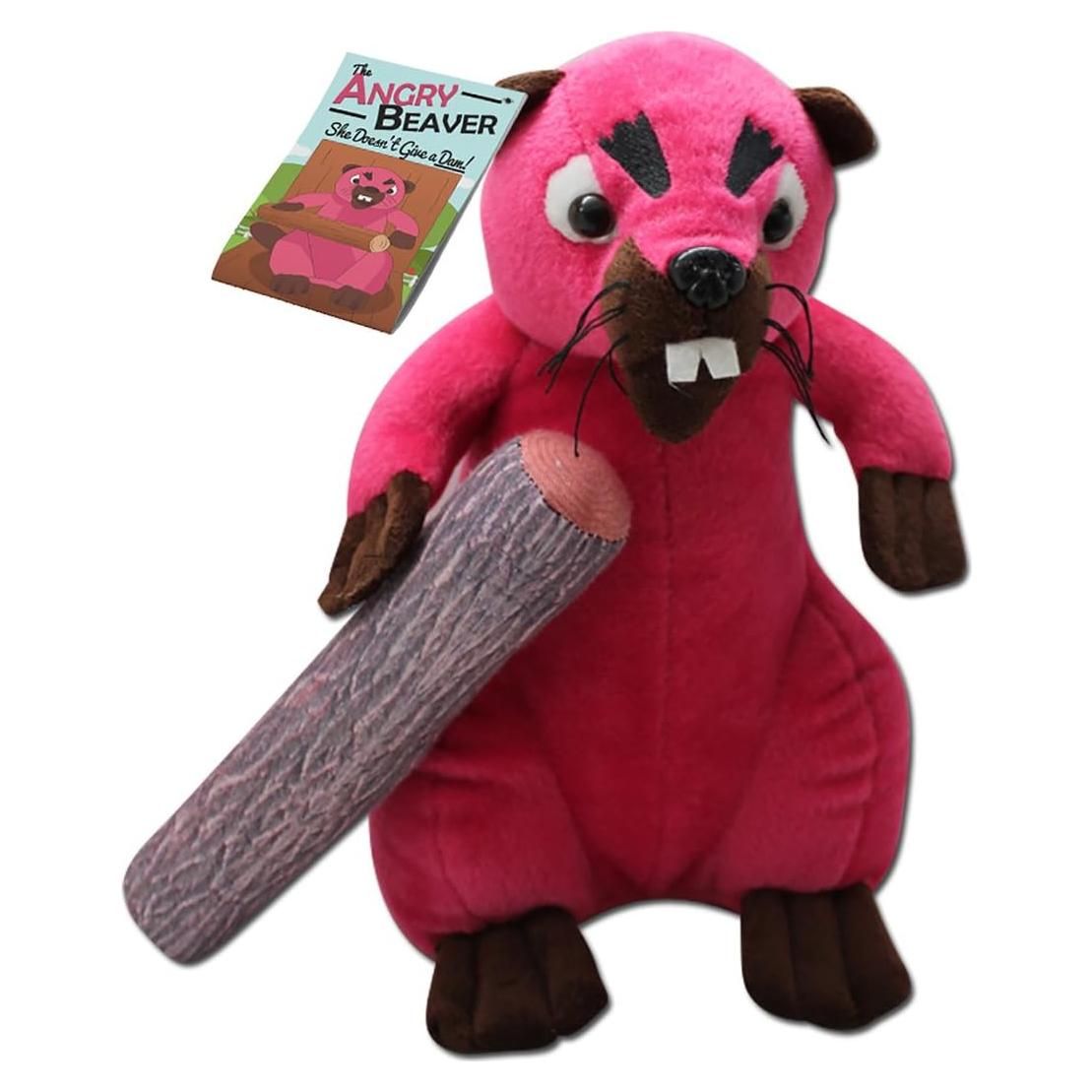 Castora Enfadada Debra de Peluche 25 cm Rosa - GearsOut