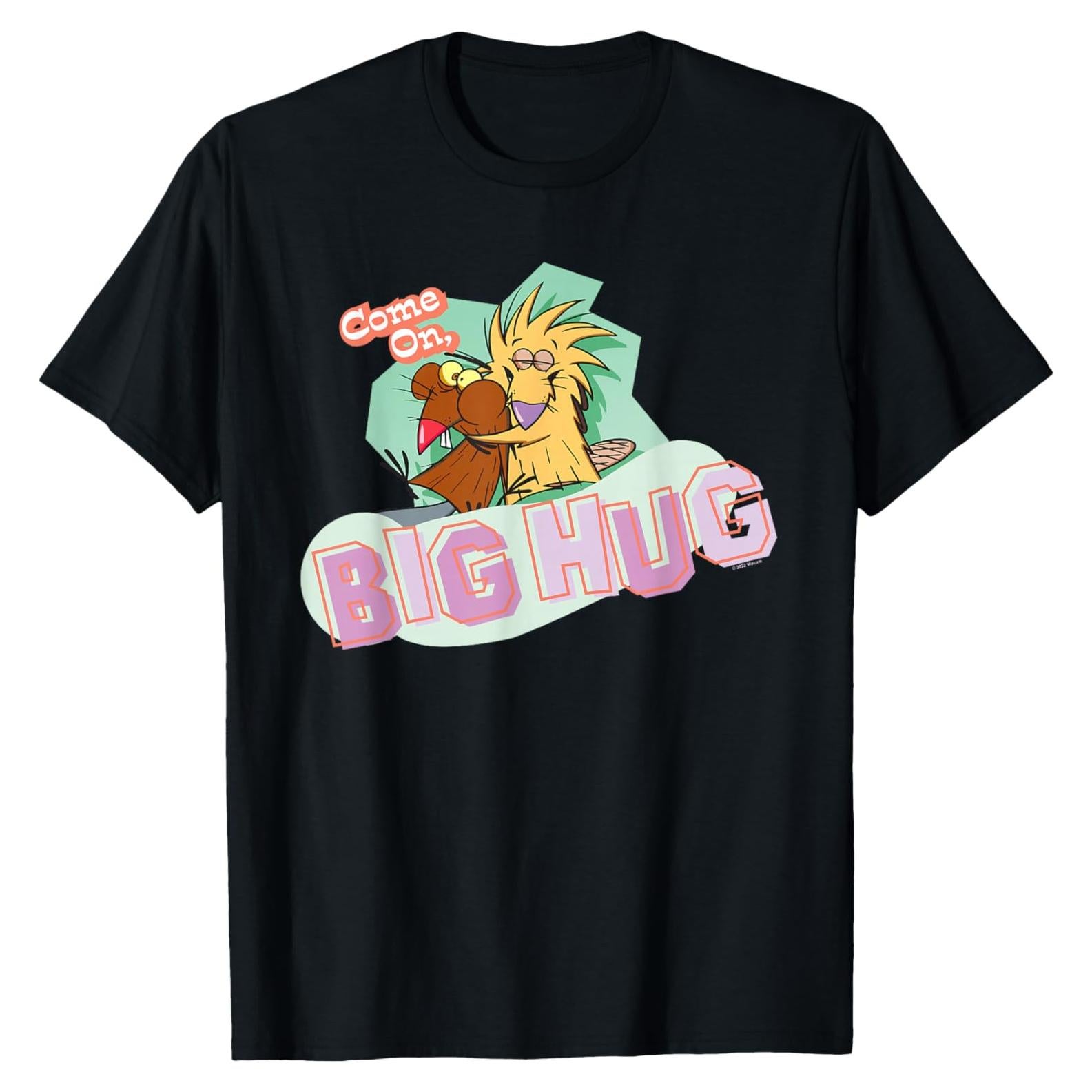 Camiseta Angry Beavers Gran Abrazo 100% Algodón Hombre