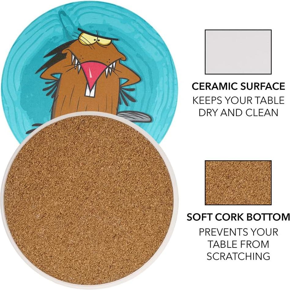 Set de 2 Posavasos Redondos Cerámica GRAPHICS & MORE 9.9 cm