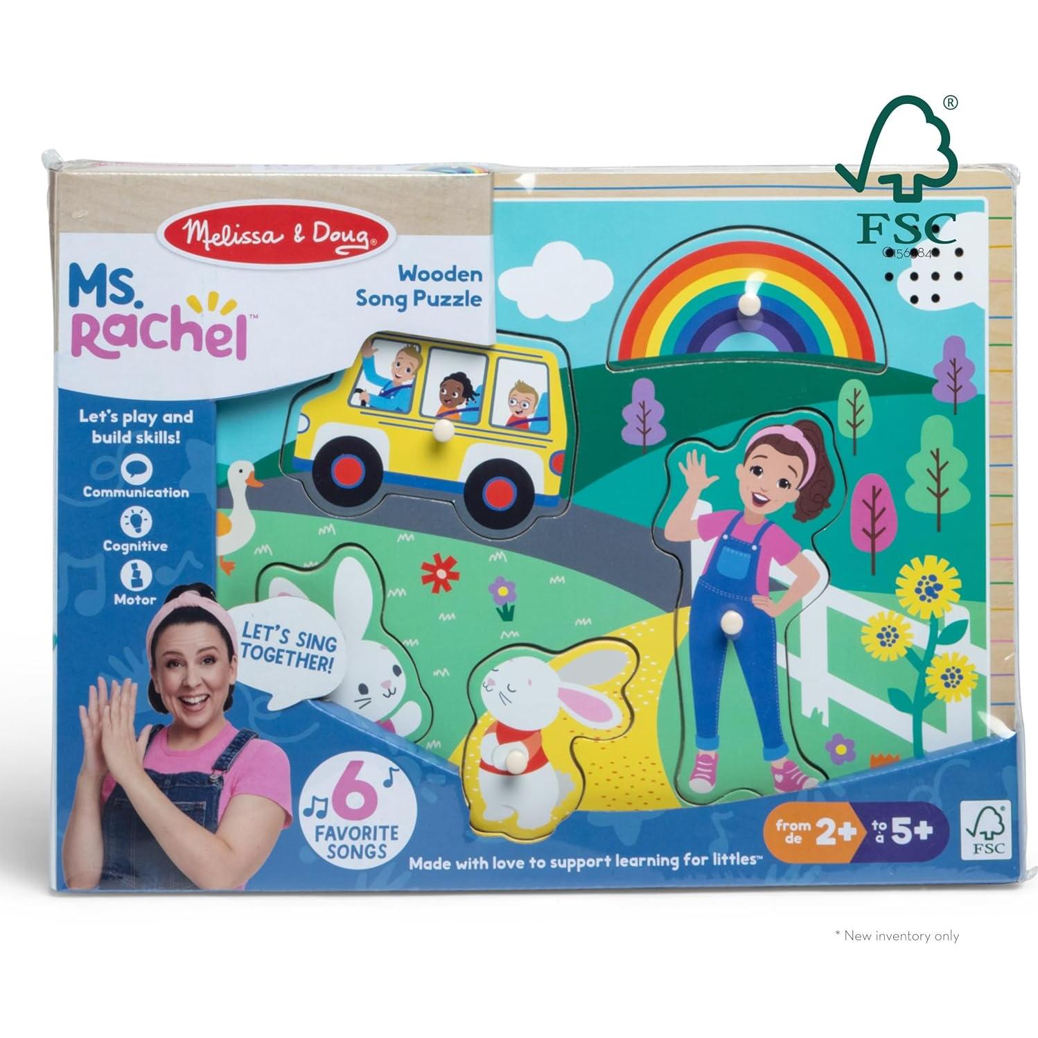 Rompecabezas Musical de Madera Sra. Rachel Melissa & Doug 6 Piezas