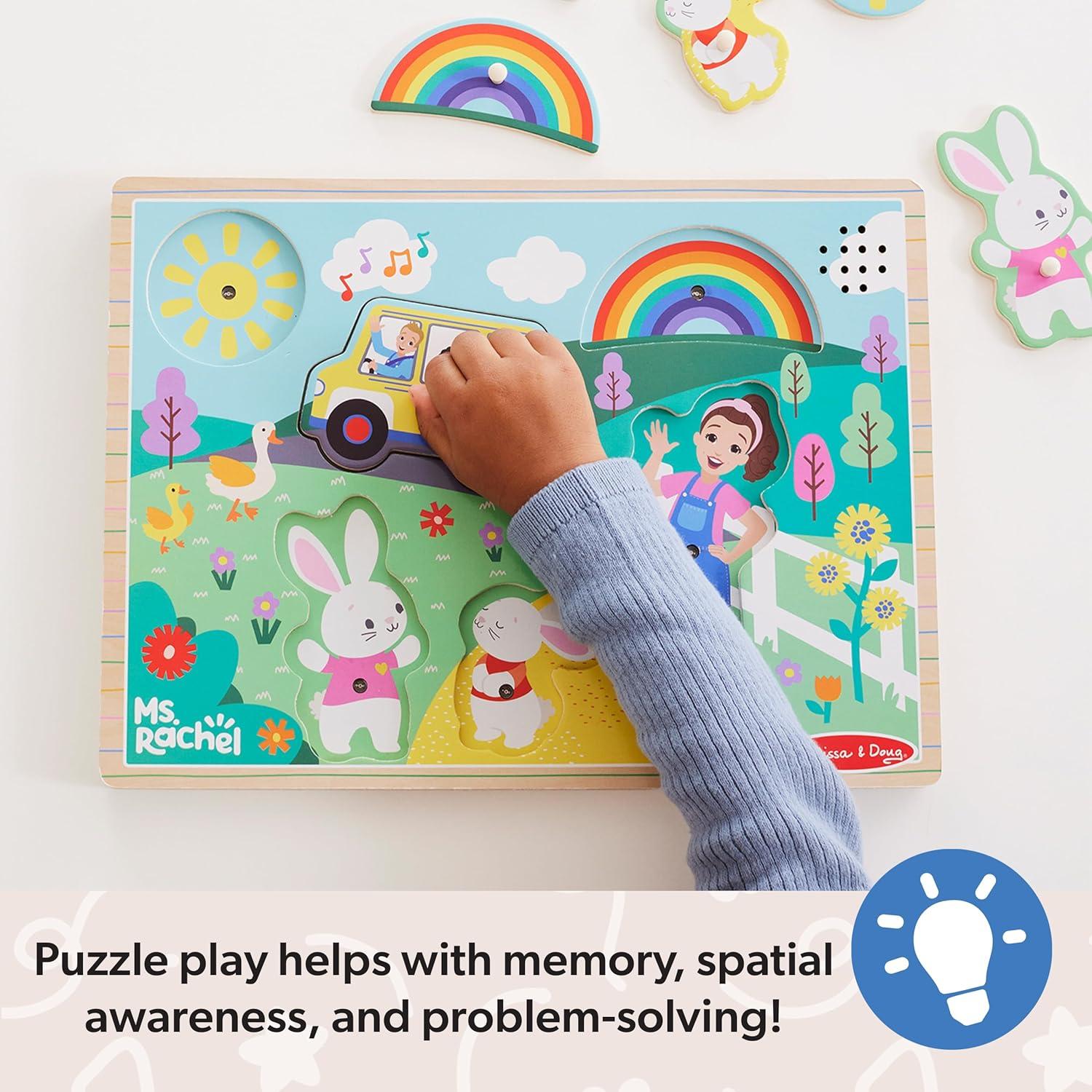 Rompecabezas Musical de Madera Sra. Rachel Melissa & Doug 6 Piezas