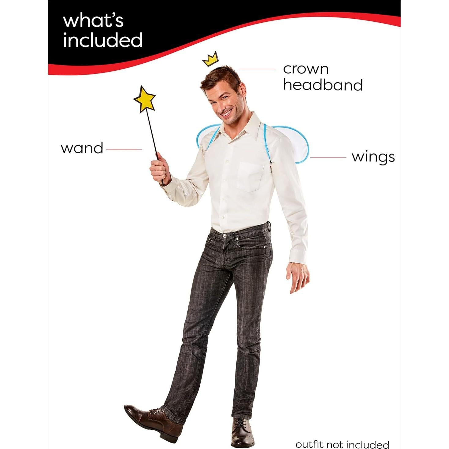 Disfraz Adulto Rubies Los Padrinos Mágicos con Alas y Varita