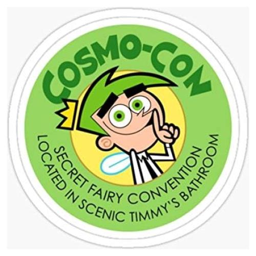 Calcomanía Impermeable Los Padrinos Mágicos - Vinilo Resistente