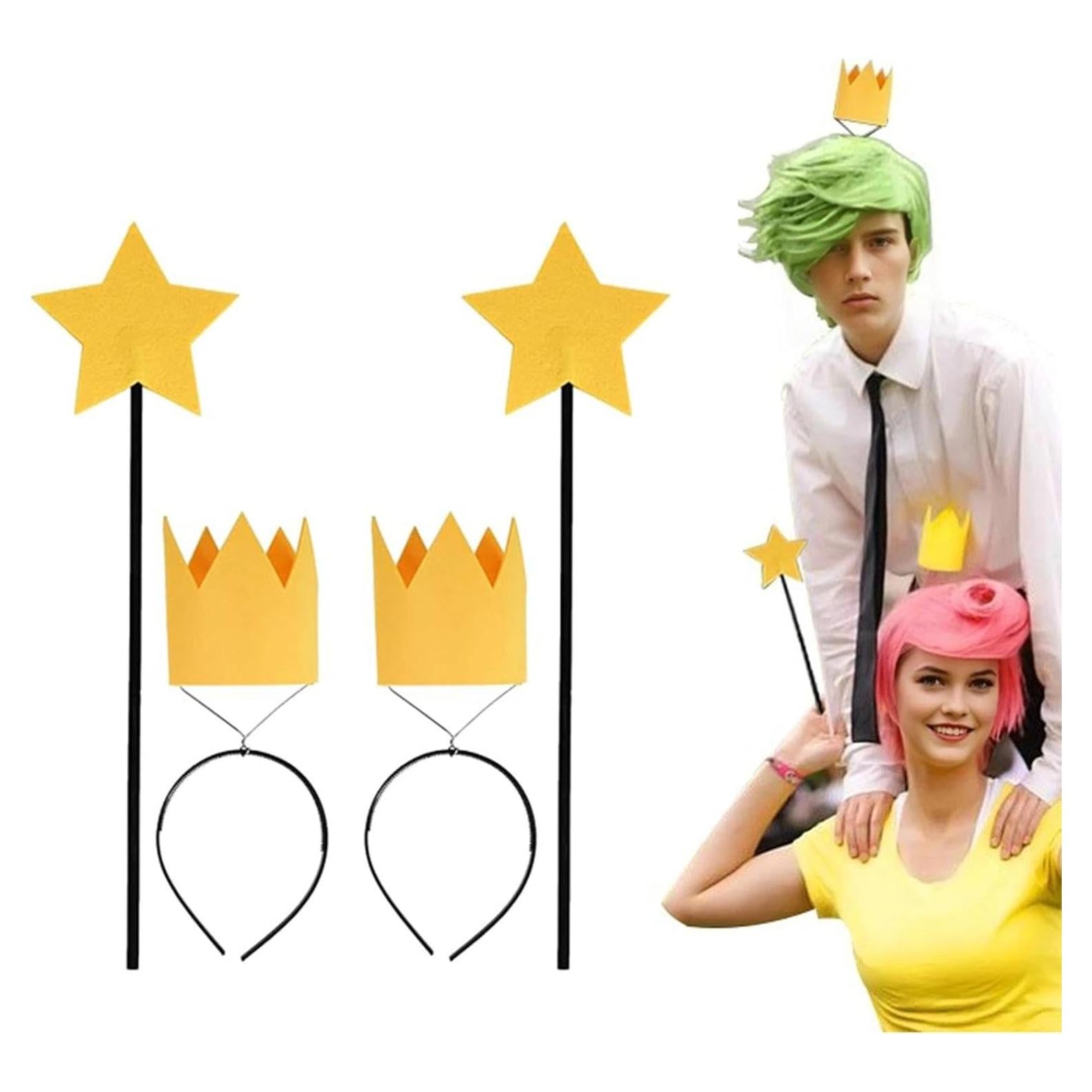 Juego de Disfraz de 4 Piezas Varitas y Diademas Flotantes