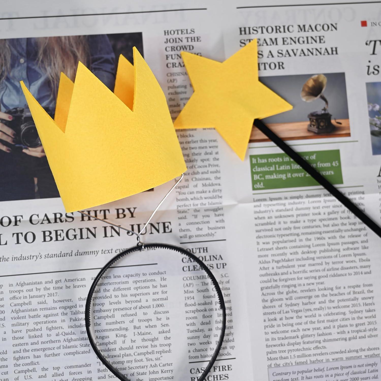 Juego de Disfraz de 4 Piezas Varitas y Diademas Flotantes