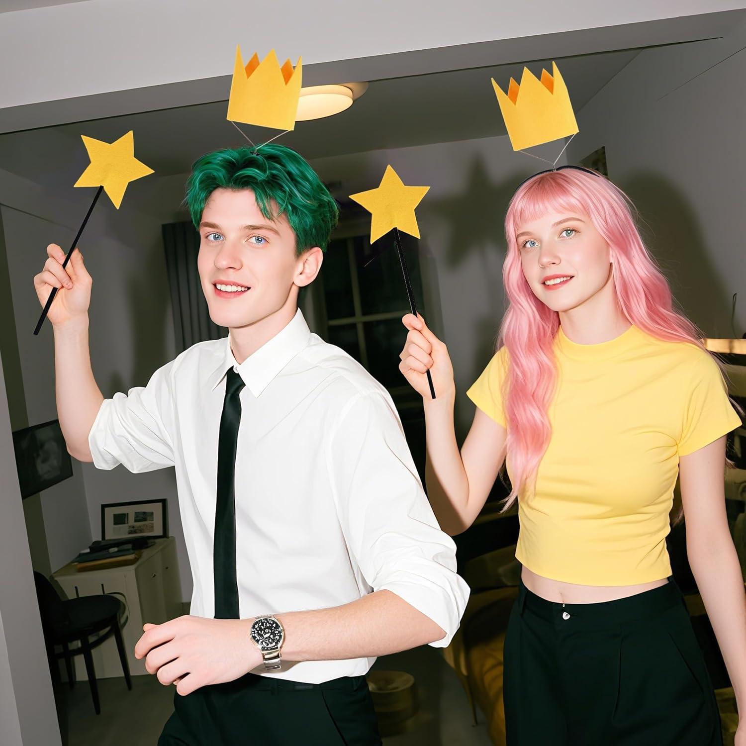 Juego de Disfraz de 4 Piezas Varitas y Diademas Flotantes