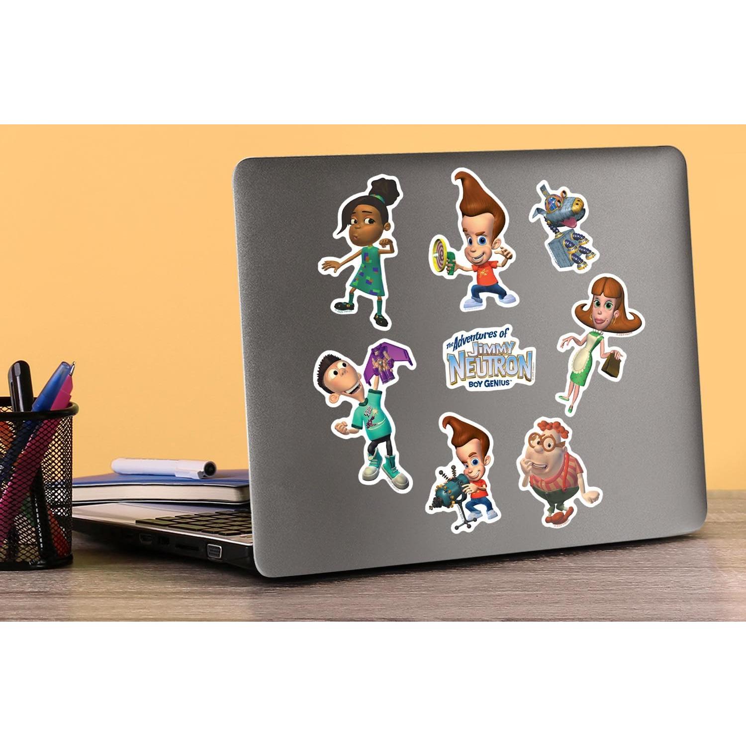 Paquete de 50 Calcomanías de Vinilo Jimmy Neutron - Interior/Exterior