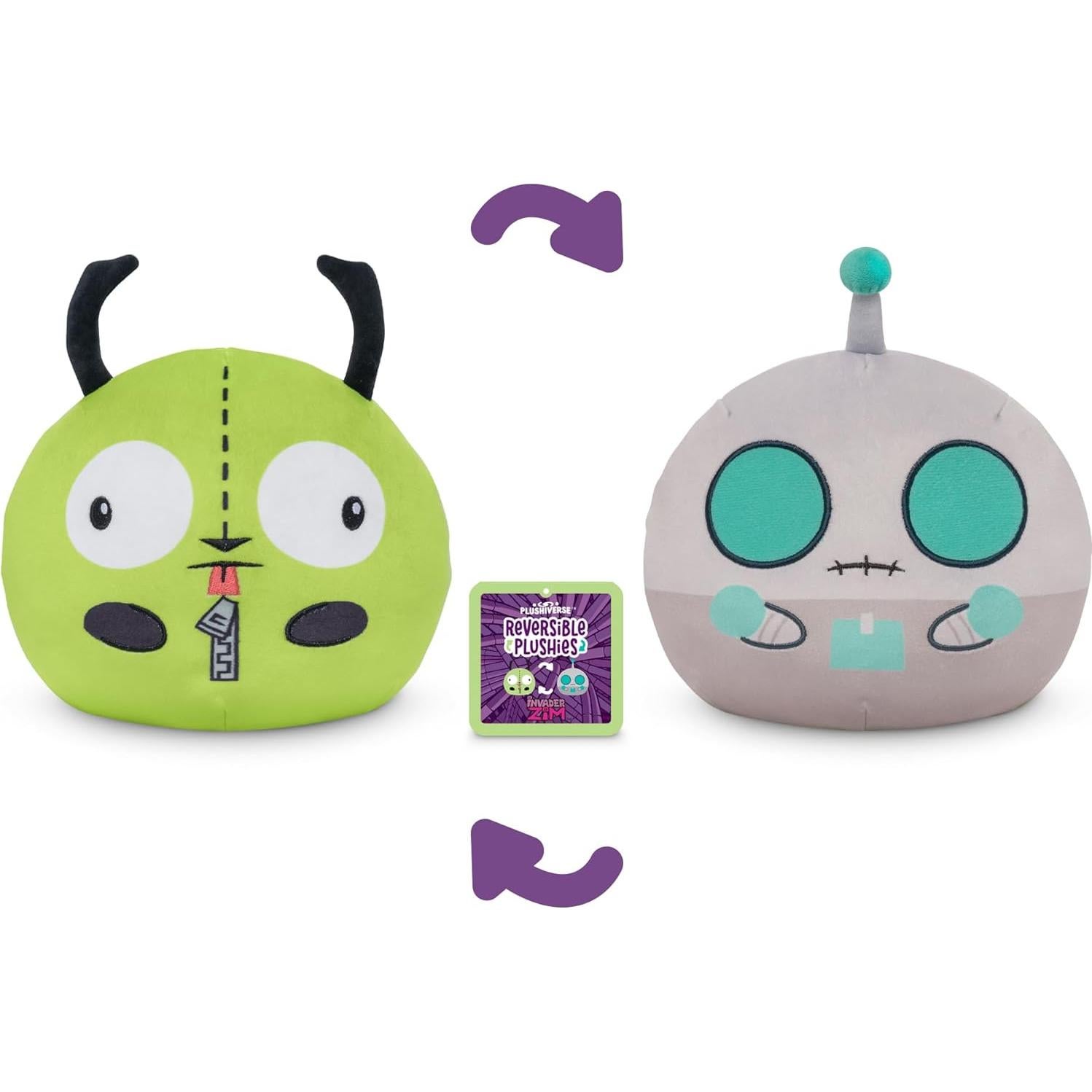 Peluche Reversible Invasor Zim TeeTurtle 15 cm Suave Kawaii