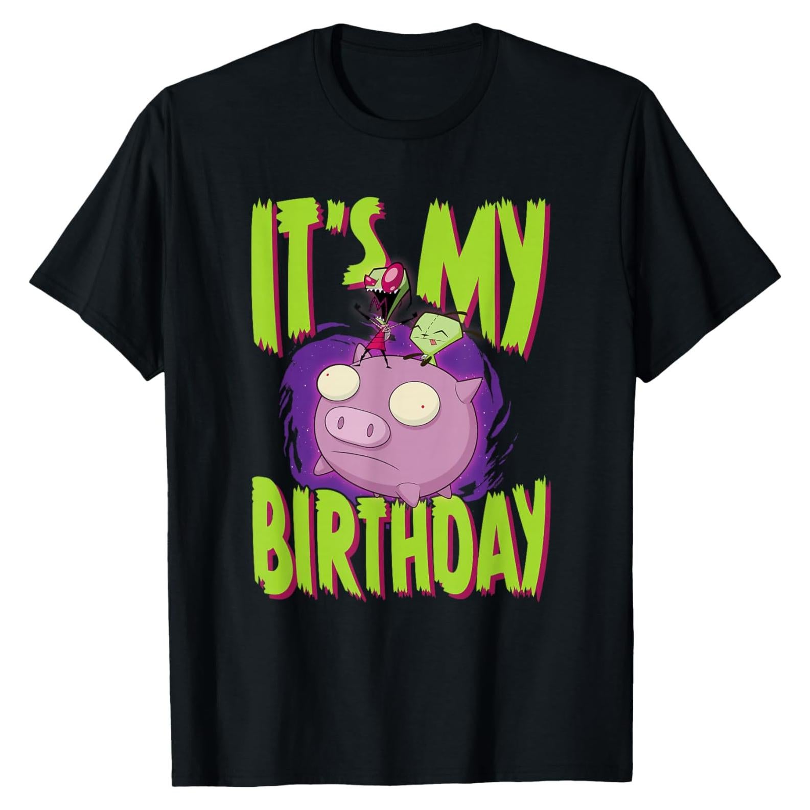 Camiseta Invader Zim Cumpleaños Gir y Dib - Licencia Oficial