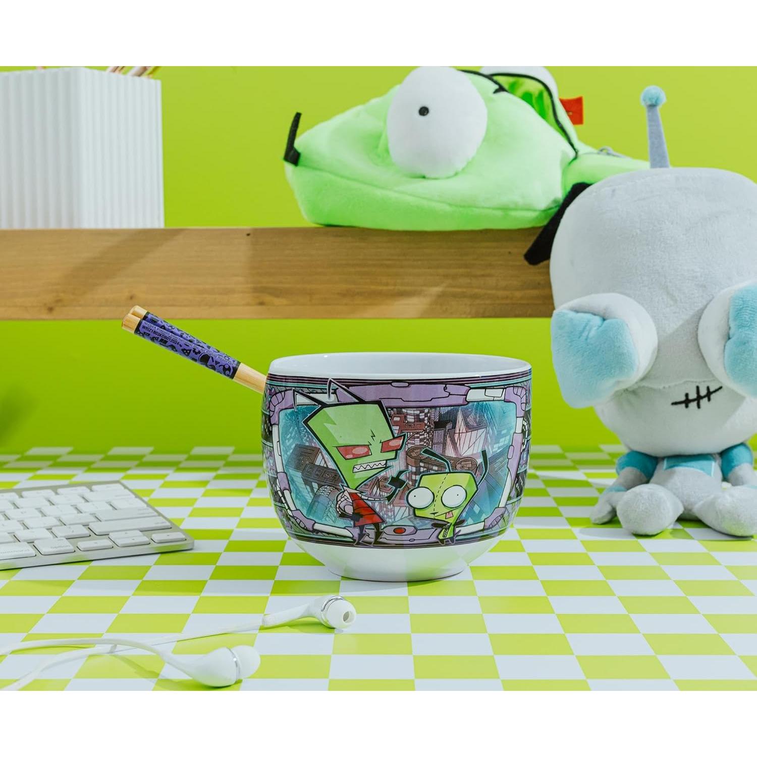Juego de Vajilla de Ramen Silver Buffalo Invader Zim 20 Oz