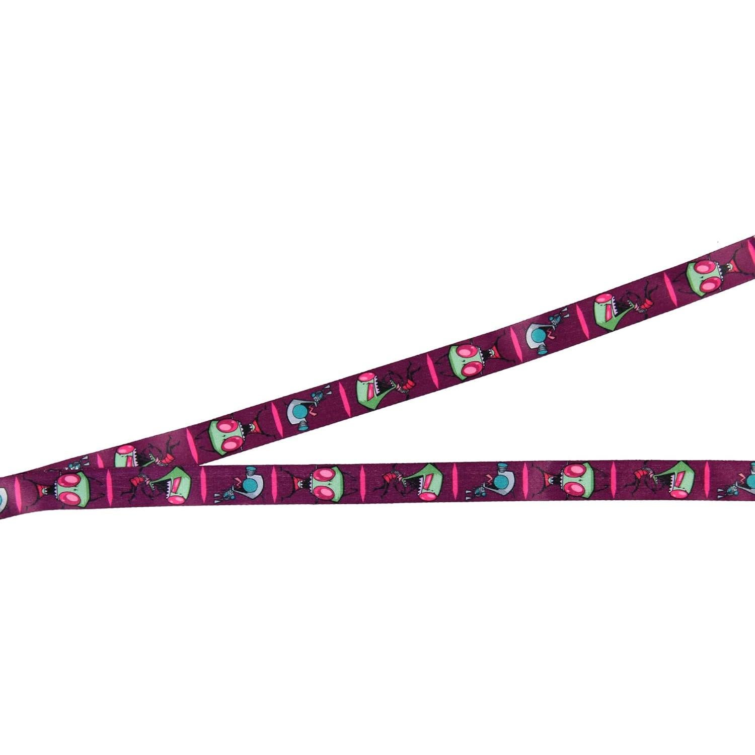 Porta Credenciales con Cinta Invader Zim y Colgante de Goma