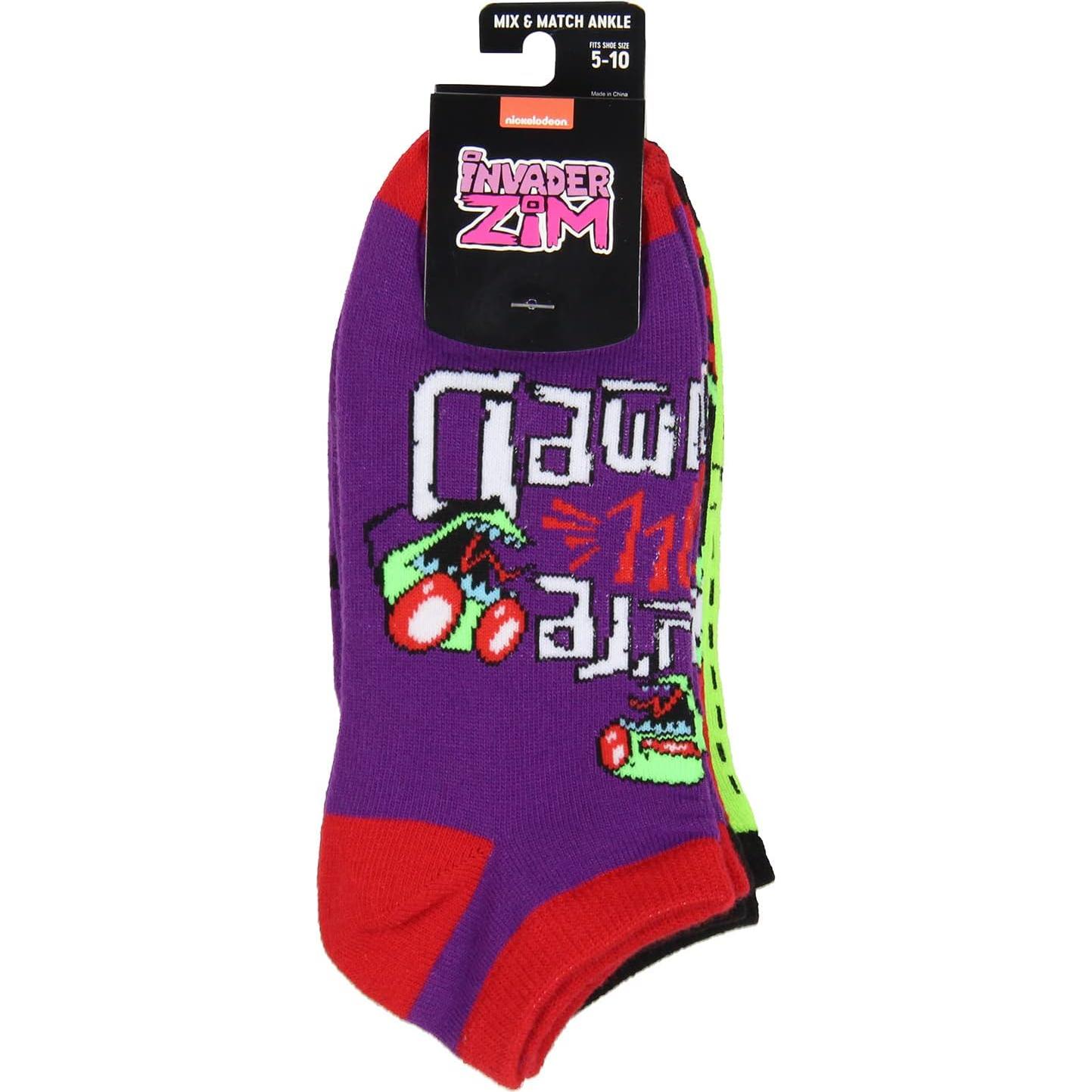 Calcetines de Tobillo Invader Zim Bioworld 5 Pares Adulto