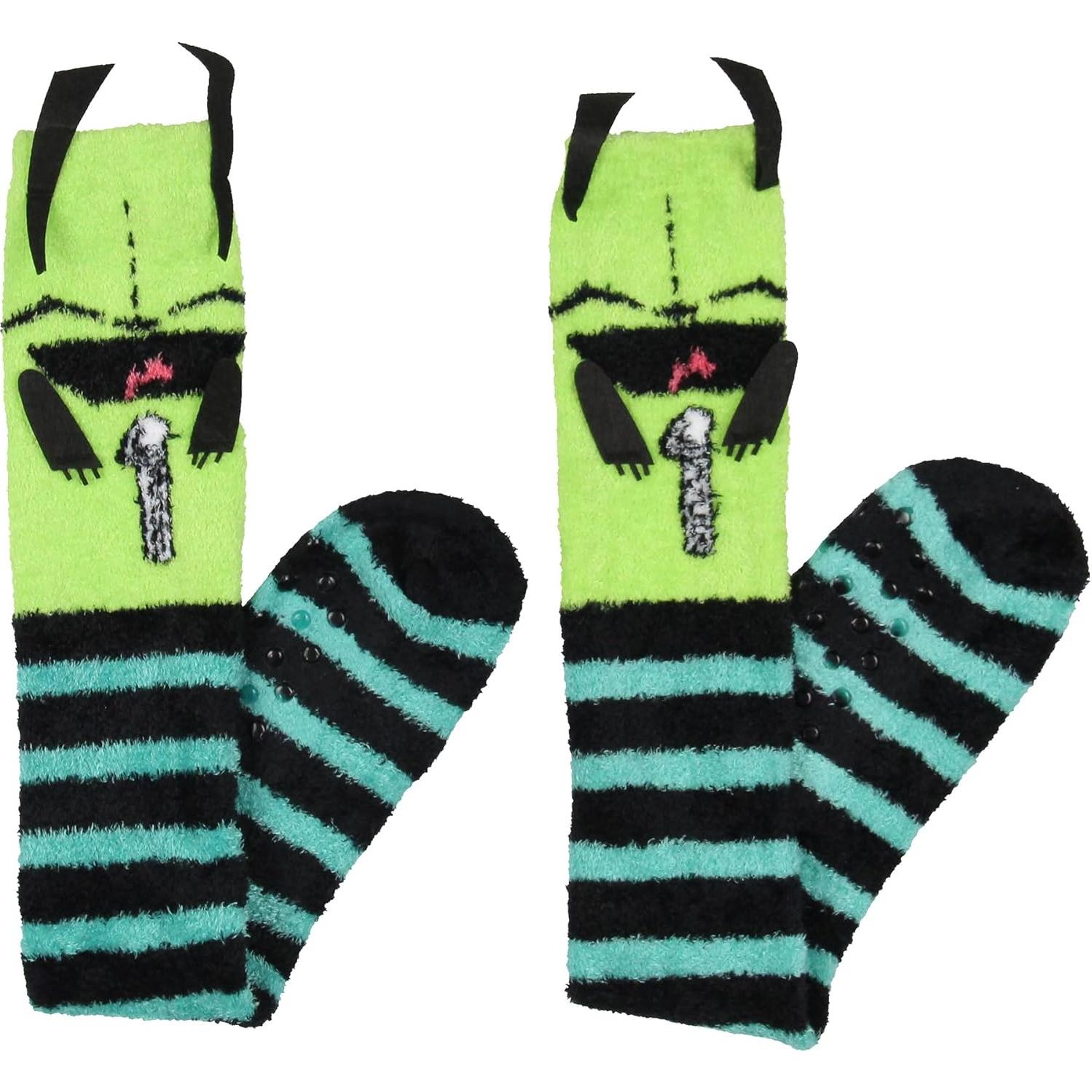 Calcetines Pantufla 3D Invader Zim Gir Bioworld Mujeres