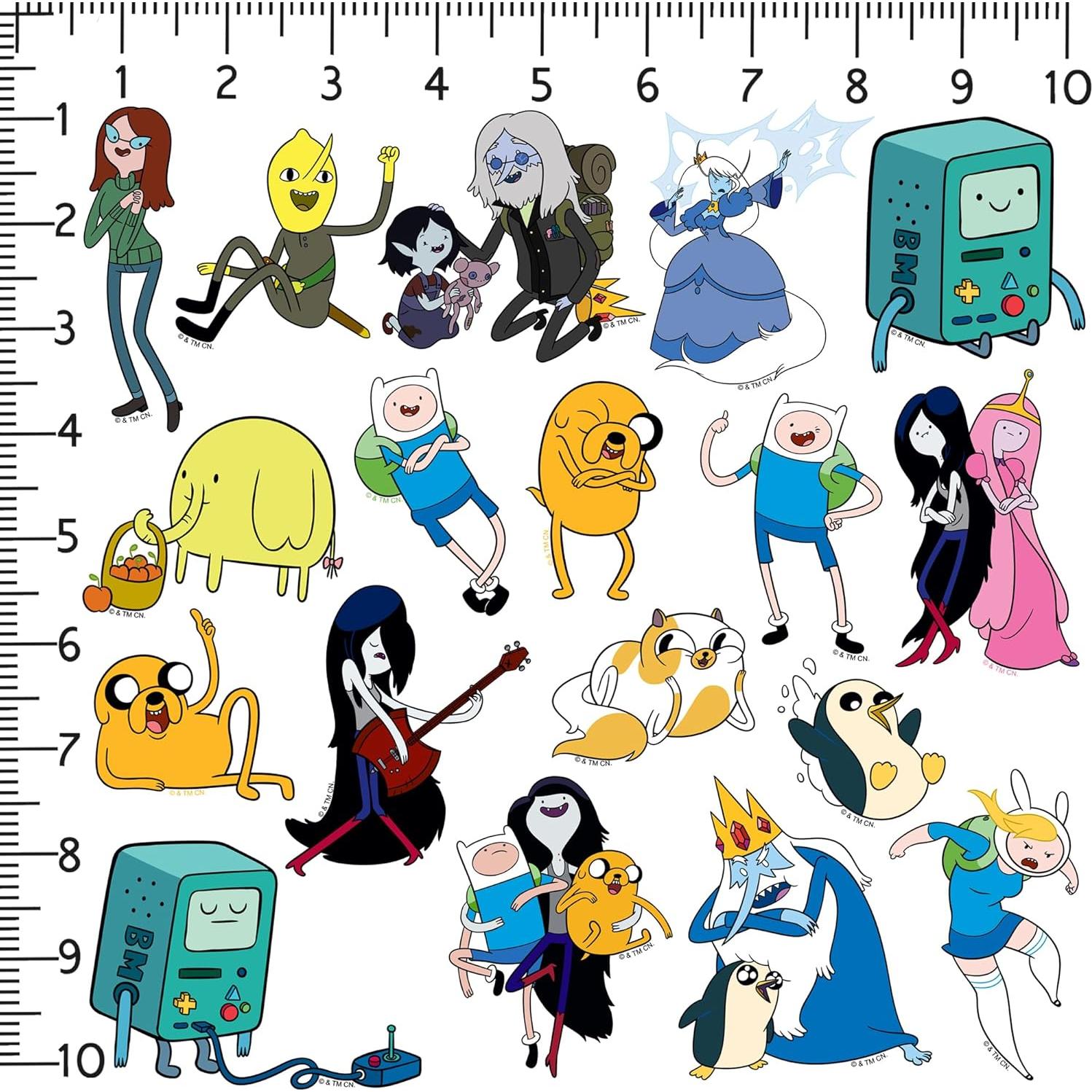 Pack de 50 Stickers Vinilo Adventure Time - Grueso y Resistente